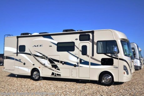 /TX 12/30/16 &lt;a href=&quot;http://www.mhsrv.com/thor-motor-coach/&quot;&gt;&lt;img src=&quot;http://www.mhsrv.com/images/sold-thor.jpg&quot; width=&quot;383&quot; height=&quot;141&quot; border=&quot;0&quot;/&gt;&lt;/a&gt;     Family Owned &amp; Operated and the #1 Volume Selling Motor Home Dealer in the World as well as the #1 Thor Motor Coach Dealer in the World.   MSRP $122,963. New 2017 Thor Motor Coach A.C.E. Model 30.3. The A.C.E. is the class A &amp; C Evolution. It Combines many of the most popular features of a class A motor home and a class C motor home to make something truly unique to the RV industry. Options include the dual A/C, 5.5KW Generator and 50 amp service. This unit measures approximately 31 feet in length featuring 2 slide-out rooms, beautiful HD-Max exterior, exterior kitchen, retractable 40&quot; TV, bedroom TV, exterior entertainment center, attic fans, black tank flush and a second auxiliary battery. The A.C.E. also features a Ford Triton V-10 engine, frameless windows, drop down overhead loft, power side mirrors with integrated side view cameras, hydraulic leveling jacks, a mud-room, roof ladder, Onan generator, electric patio awning with integrated LED lights, AM/FM/CD, stainless steel wheel liners, hitch, valve stem extenders, refrigerator, microwave, water heater, one-piece windshield with &quot;20/20 vision&quot; front cap that helps eliminate heat and sunlight from getting into the drivers vision, floor level cockpit window for better visibility while turning, a &quot;below floor&quot; furnace and water heater helping keep the noise to an absolute minimum and the exhaust away from the kids and pets, cockpit mirrors, slide-out workstation in the dash and much more.  For additional coach information, brochures, window sticker, videos, photos, A.C.E. reviews &amp; testimonials as well as additional information about Motor Home Specialist and our manufacturers please visit us at MHSRV .com or call 800-335-6054. At Motor Home Specialist we DO NOT charge any prep or orientation fees like you will find at other dealerships. All sale prices include a 200 point inspection, interior &amp; exterior wash, detail service and the only dealer performed and fully automated high pressure rain booth test in the industry. You will also receive a thorough coach orientation with an MHSRV technician, an RV Starter&#39;s kit, a night stay in our delivery park featuring landscaped and covered pads with full hook-ups and much more! Read From Thousands of Testimonials at MHSRV.com and See What They Had to Say About Their Experience at Motor Home Specialist. WHY PAY MORE?... WHY SETTLE FOR LESS?