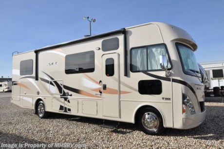 7-18-17 &lt;a href=&quot;http://www.mhsrv.com/thor-motor-coach/&quot;&gt;&lt;img src=&quot;http://www.mhsrv.com/images/sold-thor.jpg&quot; width=&quot;383&quot; height=&quot;141&quot; border=&quot;0&quot;/&gt;&lt;/a&gt; Visit MHSRV.com or Call 800-335-6054 for Sale Pricing on New Arrival 2018 Models and Blow-Out Sale Prices on All Remaining 2017&#39;s! Over $135 Million Dollars in Inventory. Fifteen Major Manufacturers Available. RVs from $19,999 to Over $2 Million and Every Price Point in between. No Games. No Gimmicks. Just Upfront &amp; Every Day Low Sale Prices &amp; Exceptional Service. Why Pay More? Why Settle for Less?
MSRP $121,163. New 2017 Thor Motor Coach A.C.E. Model 30.4. The A.C.E. is the class A &amp; C Evolution. It Combines many of the most popular features of a class A motor home and a class C motor home to make something truly unique to the RV industry. Options include the dual A/C, 5.5KW generator and 50 amp service. This unit measures approximately 31 feet 6 inches in length featuring a full wall slide-out room, beautiful HD-Max exterior, bedroom TV, exterior entertainment center, attic fans, black tank flush and a second auxiliary battery. The A.C.E. also features a Ford Triton V-10 engine, frameless windows, drop down overhead loft, power side mirrors with integrated side view cameras, hydraulic leveling jacks, a mud-room, roof ladder, generator, electric patio awning with integrated LED lights, AM/FM/CD, stainless steel wheel liners, hitch, valve stem extenders, refrigerator, microwave, water heater, one-piece windshield with &quot;20/20 vision&quot; front cap that helps eliminate heat and sunlight from getting into the drivers vision, floor level cockpit window for better visibility while turning, a &quot;below floor&quot; furnace and water heater helping keep the noise to an absolute minimum and the exhaust away from the kids and pets, cockpit mirrors, slide-out workstation in the dash and much more.  For additional coach information, brochures, window sticker, videos, photos, A.C.E. reviews &amp; testimonials as well as additional information about Motor Home Specialist and our manufacturers please visit us at MHSRV .com or call 800-335-6054. At Motor Home Specialist we DO NOT charge any prep or orientation fees like you will find at other dealerships. All sale prices include a 200 point inspection, interior &amp; exterior wash, detail service and the only dealer performed and fully automated high pressure rain booth test in the industry. You will also receive a thorough coach orientation with an MHSRV technician, an RV Starter&#39;s kit, a night stay in our delivery park featuring landscaped and covered pads with full hook-ups and much more! Read From Thousands of Testimonials at MHSRV.com and See What They Had to Say About Their Experience at Motor Home Specialist. WHY PAY MORE?... WHY SETTLE FOR LESS?