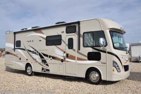 /TX 2/20/17 &lt;a href=&quot;http://www.mhsrv.com/thor-motor-coach/&quot;&gt;&lt;img src=&quot;http://www.mhsrv.com/images/sold-thor.jpg&quot; width=&quot;383&quot; height=&quot;141&quot; border=&quot;0&quot;/&gt;&lt;/a&gt;Family Owned &amp; Operated and the #1 Volume Selling Motor Home Dealer in the World as well as the #1 Thor Motor Coach Dealer in the World. &lt;object width=&quot;400&quot; height=&quot;300&quot;&gt;&lt;param name=&quot;movie&quot; value=&quot;http://www.youtube.com/v/fBpsq4hH-Ws?version=3&amp;amp;hl=en_US&quot;&gt;&lt;/param&gt;&lt;param name=&quot;allowFullScreen&quot; value=&quot;true&quot;&gt;&lt;/param&gt;&lt;param name=&quot;allowscriptaccess&quot; value=&quot;always&quot;&gt;&lt;/param&gt;&lt;embed src=&quot;http://www.youtube.com/v/fBpsq4hH-Ws?version=3&amp;amp;hl=en_US&quot; type=&quot;application/x-shockwave-flash&quot; width=&quot;400&quot; height=&quot;300&quot; allowscriptaccess=&quot;always&quot; allowfullscreen=&quot;true&quot;&gt;&lt;/embed&gt;&lt;/object&gt; MSRP $122,963. New 2017 Thor Motor Coach A.C.E. Model 30.3. The A.C.E. is the class A &amp; C Evolution. It Combines many of the most popular features of a class A motor home and a class C motor home to make something truly unique to the RV industry. Options include the dual A/C, 5.5KW Generator and 50 amp service. This unit measures approximately 31 feet in length featuring 2 slide-out rooms, beautiful HD-Max exterior, exterior kitchen, retractable 40&quot; TV, bedroom TV, exterior entertainment center, attic fans, black tank flush and a second auxiliary battery. The A.C.E. also features a Ford Triton V-10 engine, frameless windows, drop down overhead loft, power side mirrors with integrated side view cameras, hydraulic leveling jacks, a mud-room, roof ladder, Onan generator, electric patio awning with integrated LED lights, AM/FM/CD, stainless steel wheel liners, hitch, valve stem extenders, refrigerator, microwave, water heater, one-piece windshield with &quot;20/20 vision&quot; front cap that helps eliminate heat and sunlight from getting into the drivers vision, floor level cockpit window for better visibility while turning, a &quot;below floor&quot; furnace and water heater helping keep the noise to an absolute minimum and the exhaust away from the kids and pets, cockpit mirrors, slide-out workstation in the dash and much more.  For additional coach information, brochures, window sticker, videos, photos, A.C.E. reviews &amp; testimonials as well as additional information about Motor Home Specialist and our manufacturers please visit us at MHSRV .com or call 800-335-6054. At Motor Home Specialist we DO NOT charge any prep or orientation fees like you will find at other dealerships. All sale prices include a 200 point inspection, interior &amp; exterior wash, detail service and the only dealer performed and fully automated high pressure rain booth test in the industry. You will also receive a thorough coach orientation with an MHSRV technician, an RV Starter&#39;s kit, a night stay in our delivery park featuring landscaped and covered pads with full hook-ups and much more! Read From Thousands of Testimonials at MHSRV.com and See What They Had to Say About Their Experience at Motor Home Specialist. WHY PAY MORE?... WHY SETTLE FOR LESS?