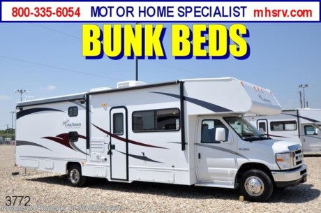 &lt;a href=&quot;http://www.mhsrv.com/coachmen-rv/&quot;&gt;&lt;img src=&quot;http://www.mhsrv.com/images/sold-coachmen.jpg&quot; width=&quot;383&quot; height=&quot;141&quot; border=&quot;0&quot; /&gt;&lt;/a&gt; 
Texas 7/13/12.
2011 Coachmen Freelander Bunk House RV: Model 32BH: This Class C RV measures approximately 32&#39; 5&quot; in length. Options include: 4000 Onan generator, stainless steel wheel inserts, child safety net &amp; bunk ladder, rear ladder, spare tire, beautiful Beau-flor flooring, air assist suspension, LCD TV on swivel, DVD player, bunkhouse TVs with DVD players, heated tank pads and the beautiful Brazilian Cherry wood package. For complete details visit Motor Home Specialist at www.MHSRV.com or 800-335-6054: The #1 Volume Selling Motor Home Dealer in Texas. 