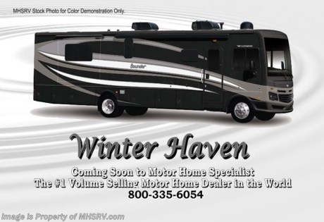 /TX 12/30/16 &lt;a href=&quot;http://www.mhsrv.com/fleetwood-rvs/&quot;&gt;&lt;img src=&quot;http://www.mhsrv.com/images/sold-fleetwood.jpg&quot; width=&quot;383&quot; height=&quot;141&quot; border=&quot;0&quot;/&gt;&lt;/a&gt;   Family owned &amp; operated with upfront pricing everyday! MSRP $188,851. New 2017 Fleetwood Bounder RV for sale at Motor Home Specialist, the #1 Volume Selling Motor Home Dealership in the World. The 35K measures approximately 36 feet 3 inches in length and is highlighted by 2 slide-out rooms, bath &amp; 1/2 and a large LED TV. New standard features for the 2017 Bounder include a residential refrigerator, clear front mask, exterior entertainment center, electric fireplace, gravity fill, auto generator start, driver &amp; passenger center table, roller shades, solid surface counter top in the bathroom, enhanced window treatments, enclosed interior control center, stainless steel convection microwave and enhanced composite tile floor throughout. This beautiful RV includes the LX Package which features a king size mattress, 7KW generator, undercarriage lighting, 50 amp power cord reel, chrome exterior mirrors, chrome luggage door handles and a heat pump. Additional options includes a 3 burner range with oven, washer/dryer, Hide-A-Loft, rear ladder, roof vent covers and King Dome satellite system W/2 receivers. Just a few of the additional highlights found in the Fleetwood Bounder include a powerful Ford V-10 6.8L engine, Tuff-Coat solid fiberglass siding, enhanced furniture styling, deluxe awning, automatic leveling jacks, electric entry step, remote mirrors w/camera, dual roof A/C and much more. For additional coach information, brochure, window sticker, videos, photos, Fleetwood RV reviews, testimonials, additional information about Motor Home Specialist and *what makes us #1 as well as more about the REV Group please visit us at MHSRV .com or call 800-335-6054. At Motor Home Specialist we DO NOT charge any prep or orientation fees like you will find at other dealerships. All sale prices include a 200 point inspection, interior &amp; exterior wash, detail service and the only dealer performed and fully automated high pressure rain booth test in the industry. You will also receive a thorough coach orientation with an MHSRV technician, an RV Starter&#39;s kit, a night stay in our delivery park featuring landscaped and covered pads with full hook-ups and much more! Read From Thousands of Testimonials at MHSRV.com and See What They Had to Say About Their Experience at Motor Home Specialist. WHY PAY MORE?... WHY SETTLE FOR LESS?