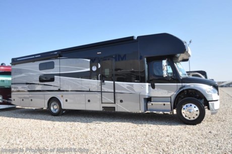1-8-18 &lt;a href=&quot;http://www.mhsrv.com/other-rvs-for-sale/dynamax-rv/&quot;&gt;&lt;img src=&quot;http://www.mhsrv.com/images/sold-dynamax.jpg&quot; width=&quot;383&quot; height=&quot;141&quot; border=&quot;0&quot;&gt;&lt;/a&gt; MSRP $319,635. 2018 DynaMax DX3 model 37BH with 2 slides &amp; bunks. Perhaps the most luxurious yet affordable Super C motor home on the market! Features include the exclusive D-Max design which maximizes structural integrity &amp; stability, Bilstein oversized shock absorbers, bunk DVD players, brake controller, newly designed aerodynamic fiberglass front &amp; rear caps, vacuum-Laminated 2&quot; insulated floor, brake controller, one-piece fiberglass roof, Roto-Formed ribbed storage compartments, side-hinged aluminum compartment doors with paddle latches, integrated Carefree Mirage roof-mounted awnings with LED lighting, heavy duty electric triple series 25 entry step, clear vision frameless windows, Aqua-Hot Hydronic System, Sani-Con emptying system with macerating pump, luxurious porcelain tile flooring, decorative crown molding, MCD day/night shades, solid surface countertops, dual A/Cs with heat pumps, 8KW Onan diesel generator, 3,000 watt inverter with low voltage automatic start and 2 upgraded 4D AGM house batteries. This Model is powered by the upgraded 9.0L Cummins 350HP diesel engine with 1,000 lbs. of torque &amp; massive 33,000 lb. Freightliner M-2 chassis with 20,000 lb. hitch and 4 point fully automatic hydraulic leveling jacks. Options include the beautiful full body exterior 4-Color package, solar panels, diesel Aqua Hot, electric cooktop ILO LP, entertainment center with 50&quot; TV &amp; fireplace IPO love seat, cab over loft, dual reclining theater seats IPO sofa, tile floor in the bedroom instead of carpet and a washer dryer. The DX3 also features an exterior entertainment center, Jacobs C-Brake with low/off/high dash switch, Allison transmission, air brakes with 4 wheel ABS, twin aluminum fuel tanks, electric power windows, remote keyless pad at entry door, Blue-Ray home theater system, In-Motion satellite, flush mounted LED ceiling lights, convection microwave, residential refrigerator, touch screen premium AM/FM/CD/DVD radio, GPS with color monitor, color back-up camera and two color side view cameras.  For more complete details on this unit and our entire inventory including brochures, window sticker, videos, photos, reviews &amp; testimonials as well as additional information about Motor Home Specialist and our manufacturers please visit us at MHSRV.com or call 800-335-6054. At Motor Home Specialist, we DO NOT charge any prep or orientation fees like you will find at other dealerships. All sale prices include a 200-point inspection, interior &amp; exterior wash, detail service and a fully automated high-pressure rain booth test and coach wash that is a standout service unlike that of any other in the industry. You will also receive a thorough coach orientation with an MHSRV technician, an RV Starter&#39;s kit, a night stay in our delivery park featuring landscaped and covered pads with full hook-ups and much more! Read Thousands upon Thousands of 5-Star Reviews at MHSRV.com and See What They Had to Say About Their Experience at Motor Home Specialist. WHY PAY MORE?... WHY SETTLE FOR LESS?