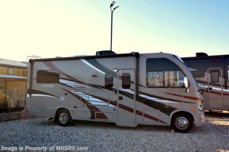 /TX 2/1/17 &lt;a href=&quot;http://www.mhsrv.com/thor-motor-coach/&quot;&gt;&lt;img src=&quot;http://www.mhsrv.com/images/sold-thor.jpg&quot; width=&quot;383&quot; height=&quot;141&quot; border=&quot;0&quot;/&gt;&lt;/a&gt;  Used Thor Motor Coach RV for Sale- 2015 Thor Motor Coach Axis 24.1 with slide and 8,849 miles. This RV is approximately 25 feet 5 inches in length with a Ford engine, Ford chassis, power mirrors with heat, 4KW Onan generator with 276 hours, power patio awning, slide-out room toppers, gas/electric water heater, pass-thru storage with side swing baggage doors, tank heater, exterior shower, roof ladder, 5K lb. hitch, 3 camera monitoring system, exterior entertainment center, convection microwave, 3 burner range, all in 1 bath, cab over loft, ducted A/C and much more. For additional information and photos please visit Motor Home Specialist at www.MHSRV.com or call 800-335-6054.