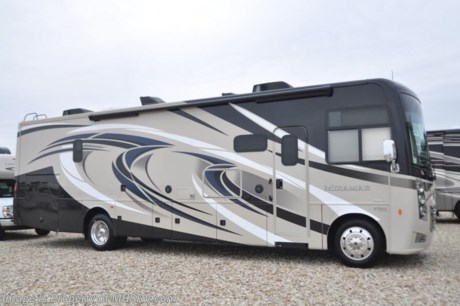 5-11-18 &lt;a href=&quot;http://www.mhsrv.com/thor-motor-coach/&quot;&gt;&lt;img src=&quot;http://www.mhsrv.com/images/sold-thor.jpg&quot; width=&quot;383&quot; height=&quot;141&quot; border=&quot;0&quot;&gt;&lt;/a&gt;  
MSRP $162,293. The all new 2018 Thor Motor Coach Miramar 34.2 class A gas motor home measures approximately 35 feet 10 inches in length featuring a full wall slide, king size bed, Ford Triton V-10 engine, Ford 22 Series chassis, high polished aluminum wheels and automatic leveling system with touch pad controls. New features for 2018 include the Firefly Multiplex Wiring Control System, 84” interior heights, bathroom cabinets raised to 34”, raised panel cabinet doors, induction cooktop, convection microwave, Tilt-A-View bed in select models, pre-wired for solar charging as well as new front &amp; rear caps. Options include the HD-Max exterior and an electric fireplace with remote control. The Thor Motor Coach Miramar also features one of the most impressive lists of standard equipment in the RV industry including a power patio awning with LED lights, frameless windows, slide-out room awning toppers, heated/remote exterior mirrors with integrated side view cameras, side hinged baggage doors, heated and enclosed holding tanks, residential refrigerator, Onan generator, water heater, pass-thru storage, roof ladder, one-piece windshield, bedroom TV, 50 amp service, emergency start switch, hitch, electric entrance steps, power privacy shade, soft touch vinyl ceilings, glass door shower and much more. For more complete details on this unit and our entire inventory including brochures, window sticker, videos, photos, reviews &amp; testimonials as well as additional information about Motor Home Specialist and our manufacturers please visit us at MHSRV.com or call 800-335-6054. At Motor Home Specialist, we DO NOT charge any prep or orientation fees like you will find at other dealerships. All sale prices include a 200-point inspection, interior &amp; exterior wash, detail service and a fully automated high-pressure rain booth test and coach wash that is a standout service unlike that of any other in the industry. You will also receive a thorough coach orientation with an MHSRV technician, an RV Starter&#39;s kit, a night stay in our delivery park featuring landscaped and covered pads with full hook-ups and much more! Read Thousands upon Thousands of 5-Star Reviews at MHSRV.com and See What They Had to Say About Their Experience at Motor Home Specialist. WHY PAY MORE?... WHY SETTLE FOR LESS?