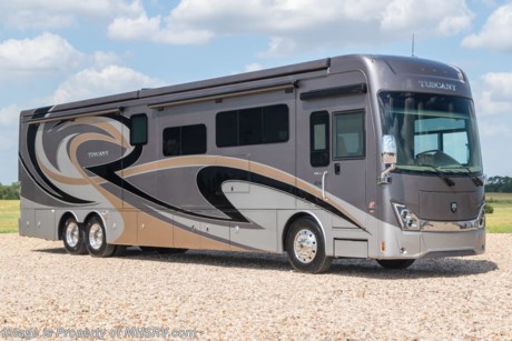 9-18-18 &lt;a href=&quot;http://www.mhsrv.com/thor-motor-coach/&quot;&gt;&lt;img src=&quot;http://www.mhsrv.com/images/sold-thor.jpg&quot; width=&quot;383&quot; height=&quot;141&quot; border=&quot;0&quot;&gt;&lt;/a&gt;  MSRP $465,383.  New 2019 Thor Motor Coach Tuscany 45MX bath &amp; &#189; for sale at Motor Home Specialist; the #1 Volume Selling Motor Home Dealership in the World. This beautiful RV is approximately 44 feet 10 inches in length with 3 slides including a full wall slide, theater seats, Tilt-a-View king size bed, retractable 55” LED TV, fireplace, diesel fired Aqua Hot, stackable washer/dryer, 450HP Cummins diesel engine, Freightliner tag axle chassis with IFS and an Allison 6-speed automatic transmission. New features for 2019 include the Tuscany include a second Girard awning, Winegard Trav’ler Satellite Dish, chrome entry step cover, redesigned baggage doors, pop-up outlet/USB charger on the kitchen countertop, metal adjustable shelving hardware throughout and more. This luxury diesel motor home also features a host of impressive standard features such as a residential refrigerator, dishwasher drawer, exterior entertainment center, keyless entry system, 2,800 watt Pure Sine inverter with 6 house batteries, roof mounted awnings with matching aluminum boxes, Winegard CONNECT 4G/wifi system, high polished aluminum wheels, (2) stage Jacobs brake, dual fuel fills, full length stainless stone guard, fully automatic leveling system, 10KW generator, (3) 15K BTU low-profile roof A/C&#39;s with heat pumps and MUCH more. For more complete details on this unit and our entire inventory including brochures, window sticker, videos, photos, reviews &amp; testimonials as well as additional information about Motor Home Specialist and our manufacturers please visit us at MHSRV.com or call 800-335-6054. At Motor Home Specialist, we DO NOT charge any prep or orientation fees like you will find at other dealerships. All sale prices include a 200-point inspection, interior &amp; exterior wash, detail service and a fully automated high-pressure rain booth test and coach wash that is a standout service unlike that of any other in the industry. You will also receive a thorough coach orientation with an MHSRV technician, an RV Starter&#39;s kit, a night stay in our delivery park featuring landscaped and covered pads with full hook-ups and much more! Read Thousands upon Thousands of 5-Star Reviews at MHSRV.com and See What They Had to Say About Their Experience at Motor Home Specialist. WHY PAY MORE?... WHY SETTLE FOR LESS?