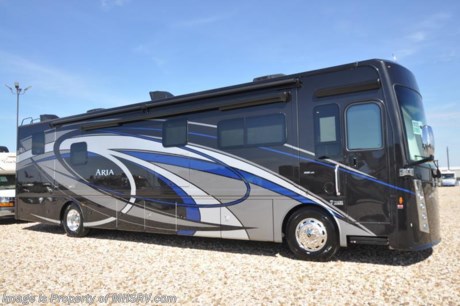 4-20-18 &lt;a href=&quot;http://www.mhsrv.com/thor-motor-coach/&quot;&gt;&lt;img src=&quot;http://www.mhsrv.com/images/sold-thor.jpg&quot; width=&quot;383&quot; height=&quot;141&quot; border=&quot;0&quot;&gt;&lt;/a&gt; MSRP $295,540. The New 2018 Thor Motor Coach Aria Diesel Pusher Model 3901 bath &amp; &#189; is approximately 39 feet 11 inches in length and features (3) slide-out rooms, bath &amp; 1/2, king size Tilt-A-View inclining bed, large LED HDTV over the fireplace, stainless steel residential refrigerator, solid surface counter tops, stack washer/dryer and (2) ducted 15,000 BTU A/Cs with heat pumps. New features for 2018 include a Axxera radio with GPS, Carefree Latitude legless awning with Fixguard weather wrap, wood framed wardrobe doors and an upgraded Skim Buff paint exterior. The Aria is powered by a Cummins 360HP diesel engine, Freightliner XC-R raised rail chassis Allison automatic transmission Air-Ride suspension and automatic leveling jacks with touch pad controls. For more complete details on this unit and our entire inventory including brochures, window sticker, videos, photos, reviews &amp; testimonials as well as additional information about Motor Home Specialist and our manufacturers please visit us at MHSRV.com or call 800-335-6054. At Motor Home Specialist, we DO NOT charge any prep or orientation fees like you will find at other dealerships. All sale prices include a 200-point inspection, interior &amp; exterior wash, detail service and a fully automated high-pressure rain booth test and coach wash that is a standout service unlike that of any other in the industry. You will also receive a thorough coach orientation with an MHSRV technician, an RV Starter&#39;s kit, a night stay in our delivery park featuring landscaped and covered pads with full hook-ups and much more! Read Thousands upon Thousands of 5-Star Reviews at MHSRV.com and See What They Had to Say About Their Experience at Motor Home Specialist. WHY PAY MORE?... WHY SETTLE FOR LESS?