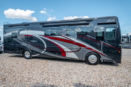 9/21/19 &lt;a href=&quot;http://www.mhsrv.com/thor-motor-coach/&quot;&gt;&lt;img src=&quot;http://www.mhsrv.com/images/sold-thor.jpg&quot; width=&quot;383&quot; height=&quot;141&quot; border=&quot;0&quot;&gt;&lt;/a&gt; MSRP $296,250. The New 2019 Thor Motor Coach Aria Diesel Pusher Model 3601 is approximately 36 feet 3 inches in length and features (4) slide-out rooms, king size Tilt-A-View bed, large LED HDTV over the fireplace, stainless steel residential refrigerator, solid surface counter tops, stack washer/dryer and (2) ducted 15,000 BTU A/Cs with heat pumps. New features for 2019 include, a Multiplex control system with smartphone app, Winegard ConnecT 4G/Wi-Fi system, redesigned baggage doors, JBL Bluetooth soundbar for home theater, pop-up outlet/USB charger on the kitchen countertops, 360 Siphon Vent cap, metal adjustable shelving throughout and a cockpit TV when available. The Aria is powered by a Cummins 360HP diesel engine, Freightliner XC-R raised rail chassis, Allison automatic transmission Air-Ride suspension and features automatic leveling jacks with touch pad controls, touchscreen dash radio with GPS, polished tile floors and much more. For more complete details on this unit and our entire inventory including brochures, window sticker, videos, photos, reviews &amp; testimonials as well as additional information about Motor Home Specialist and our manufacturers please visit us at MHSRV.com or call 800-335-6054. At Motor Home Specialist, we DO NOT charge any prep or orientation fees like you will find at other dealerships. All sale prices include a 200-point inspection, interior &amp; exterior wash, detail service and a fully automated high-pressure rain booth test and coach wash that is a standout service unlike that of any other in the industry. You will also receive a thorough coach orientation with an MHSRV technician, an RV Starter&#39;s kit, a night stay in our delivery park featuring landscaped and covered pads with full hook-ups and much more! Read Thousands upon Thousands of 5-Star Reviews at MHSRV.com and See What They Had to Say About Their Experience at Motor Home Specialist. WHY PAY MORE?... WHY SETTLE FOR LESS?