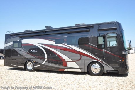 6-23-18 &lt;a href=&quot;http://www.mhsrv.com/thor-motor-coach/&quot;&gt;&lt;img src=&quot;http://www.mhsrv.com/images/sold-thor.jpg&quot; width=&quot;383&quot; height=&quot;141&quot; border=&quot;0&quot;&gt;&lt;/a&gt;  MSRP $277,130. The New 2018 Thor Motor Coach Aria Diesel Pusher Model 3401 is approximately 34 feet 8 inches in length and features (3) slide-out rooms, king size Tilt-A-View bed, stainless steel residential refrigerator, solid surface counter tops, stack washer/dryer and (2) ducted 15,000 BTU A/Cs with heat pumps. New features for 2018 include a Axxera radio with GPS, Carefree Latitude legless awning with Fixguard weather wrap, wood framed wardrobe doors and an upgraded Skim Buff paint exterior. Options include a TV in the cockpit overhead. The Aria is powered by a Cummins 360HP diesel engine, Freightliner XC-R raised rail chassis Allison automatic transmission Air-Ride suspension and automatic leveling jacks with touch pad controls. For more complete details on this unit and our entire inventory including brochures, window sticker, videos, photos, reviews &amp; testimonials as well as additional information about Motor Home Specialist and our manufacturers please visit us at MHSRV.com or call 800-335-6054. At Motor Home Specialist, we DO NOT charge any prep or orientation fees like you will find at other dealerships. All sale prices include a 200-point inspection, interior &amp; exterior wash, detail service and a fully automated high-pressure rain booth test and coach wash that is a standout service unlike that of any other in the industry. You will also receive a thorough coach orientation with an MHSRV technician, an RV Starter&#39;s kit, a night stay in our delivery park featuring landscaped and covered pads with full hook-ups and much more! Read Thousands upon Thousands of 5-Star Reviews at MHSRV.com and See What They Had to Say About Their Experience at Motor Home Specialist. WHY PAY MORE?... WHY SETTLE FOR LESS?