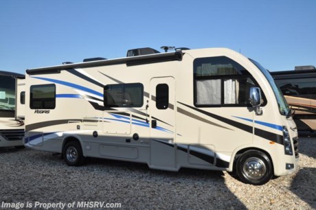 8-13-18 &lt;a href=&quot;http://www.mhsrv.com/thor-motor-coach/&quot;&gt;&lt;img src=&quot;http://www.mhsrv.com/images/sold-thor.jpg&quot; width=&quot;383&quot; height=&quot;141&quot; border=&quot;0&quot;&gt;&lt;/a&gt;   
MSRP $111,533. Thor Motor Coach has done it again with the world&#39;s first RUV! (Recreational Utility Vehicle) Check out the New 2018 Thor Motor Coach Vegas RUV Model 25.2 with slide-out room. The Vegas combines Style, Function, Affordability &amp; Innovation like no other RV available in the industry today! It is powered by a Ford Triton V-10 engine and is approximately 26 feet 6 inches in length. Taking superior drivability even one step further, the Vegas will also feature something normally only found in a high-end luxury diesel pusher motor coach... an Independent Front Suspension system! With a style all its own the Vegas will provide superior handling and fuel economy and appeal to couples &amp; family RVers as well. You will also find another full size power drop down loft above the cockpit, spacious living room and even pass-through exterior storage. Optional equipment includes the HD-Max colored sidewalls and holding tanks with heat pads. New features for 2018 include euro-style cabinet doors with soft close hidden hinges, numerous d&#233;cor updates, attic fan with vent cover mad standard, 15K BTU A/C, larger galley windows, 2 burner gas cooktop, below counter convection microwave, stainless steel galley sink, bathroom vanity heights raised, LED accent lighting throughout, roller shades, new front cap, armless awning, LED running lights and many more. You will also be pleased to find a host of feature appointments that include tinted and frameless windows, power patio awning with LED lights, living room TV, LED ceiling lights, Onan generator, water heater, power and heated mirrors with integrated side-view cameras, back-up camera, 8,000 lb. trailer hitch, spacious cockpit design with unparalleled visibility as well as a fold out map/laptop table and an additional cab table that can easily be stored when traveling.  For more complete details on this unit and our entire inventory including brochures, window sticker, videos, photos, reviews &amp; testimonials as well as additional information about Motor Home Specialist and our manufacturers please visit us at MHSRV.com or call 800-335-6054. At Motor Home Specialist, we DO NOT charge any prep or orientation fees like you will find at other dealerships. All sale prices include a 200-point inspection, interior &amp; exterior wash, detail service and a fully automated high-pressure rain booth test and coach wash that is a standout service unlike that of any other in the industry. You will also receive a thorough coach orientation with an MHSRV technician, an RV Starter&#39;s kit, a night stay in our delivery park featuring landscaped and covered pads with full hook-ups and much more! Read Thousands upon Thousands of 5-Star Reviews at MHSRV.com and See What They Had to Say About Their Experience at Motor Home Specialist. WHY PAY MORE?... WHY SETTLE FOR LESS?