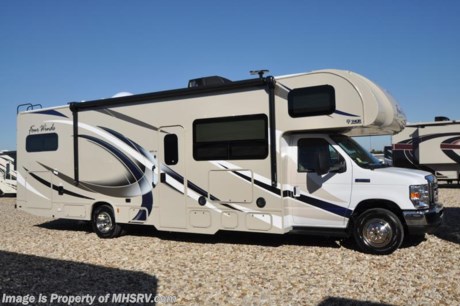 5-29-18 &lt;a href=&quot;http://www.mhsrv.com/thor-motor-coach/&quot;&gt;&lt;img src=&quot;http://www.mhsrv.com/images/sold-thor.jpg&quot; width=&quot;383&quot; height=&quot;141&quot; border=&quot;0&quot;&gt;&lt;/a&gt;    MSRP $116,142. The new 2018 Thor Motor Coach Four Winds Class C RV 31W model is approximately 32 feet 2 inches in length with a Ford E-450 chassis, Ford Triton V-10 engine, fully automatic leveling system &amp; an 8,000-lb. trailer hitch. New features for 2018 include a new front cap with LED clearance lights, tankless water heater, induction cooktop, convection microwave, kitchen pop-up outlet with charging station, new slide-out facia, lighted battery disconnect switch, interior step light into the bedroom, stainless steel lav bowls IPO plastic, exterior lights on all storage compartments and solar wiring prep. This amazing class c RV also has the Premier package which features a solid surface kitchen countertop, roller shades, while house water filtration system, black tank flush and a coach radio with exterior speakers in the bedroom. Additional options include the beautiful HD-Max exterior color, exterior TV, leatherette sofa, leatherette booth dinette, child safety tether, attic fan, cabover child safety net, upgraded A/C, heated remote exterior mirrors with side cameras, power driver’s seat, leatherette driver &amp; passenger chairs, cockpit carpet mat and dash applique. The Four Winds RV has an incredible list of standard features including heated tanks, power windows and locks, power patio awning with integrated LED lighting, roof ladder, in-dash media center AM/FM &amp; Bluetooth, oven, power vent in bath, skylight above shower, Onan generator, auto transfer switch, cab A/C, auxiliary battery (2 aux. batteries on 31 W model) and the RAPID CAMP remote system. Rapid Camp allows you to operate your slide-out room, generator, power awning, selective lighting and more all from a touchscreen remote control. For more complete details on this unit and our entire inventory including brochures, window sticker, videos, photos, reviews &amp; testimonials as well as additional information about Motor Home Specialist and our manufacturers please visit us at MHSRV.com or call 800-335-6054. At Motor Home Specialist, we DO NOT charge any prep or orientation fees like you will find at other dealerships. All sale prices include a 200-point inspection, interior &amp; exterior wash, detail service and a fully automated high-pressure rain booth test and coach wash that is a standout service unlike that of any other in the industry. You will also receive a thorough coach orientation with an MHSRV technician, an RV Starter&#39;s kit, a night stay in our delivery park featuring landscaped and covered pads with full hook-ups and much more! Read Thousands upon Thousands of 5-Star Reviews at MHSRV.com and See What They Had to Say About Their Experience at Motor Home Specialist. WHY PAY MORE?... WHY SETTLE FOR LESS?