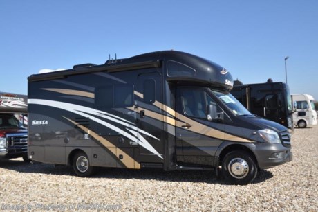 10-22-18 &lt;a href=&quot;http://www.mhsrv.com/thor-motor-coach/&quot;&gt;&lt;img src=&quot;http://www.mhsrv.com/images/sold-thor.jpg&quot; width=&quot;383&quot; height=&quot;141&quot; border=&quot;0&quot;&gt;&lt;/a&gt;  MSRP $146,770. New 2018 Thor Motor Coach Four Winds Siesta Sprinter Diesel model 24SS is approximately 25 feet 1 inch in length with 2 slide-out rooms, Mercedes Benz 3500 chassis and a Mercedes V-6 diesel engine. New features for 2018 include a leather steering wheel with audio buttons, armless awning with light bar, Firefly Integrations Multiplex wiring control system, lighted battery disconnect switch, induction cooktop, kitchen countertop extension, exterior lights to all storage compartments and many more. This amazing sprinter diesel also features the Summit Package option which includes a touch screen dash radio with Bluetooth, navigation, Sirius as well as Winegard Connect +4G, sound system with sub, Mobile Eye Lane Assist, side view cameras, upgraded cockpit window shades and a 100w solar panel. Additional optional equipment includes the beautiful full body paint, attic fan in bedroom, upgraded A/C with heat pump, 3.2KW diesel generator, second auxiliary battery and holding tanks with heat pads. The new Four Winds Siesta also features power windows &amp; locks, keyless entry, power vent, back up camera, 3-point seat belts, driver &amp; passenger airbags, heated remote side mirrors, fiberglass running boards, hitch, roof ladder, outside shower, electric step &amp; much more. For more complete details on this unit and our entire inventory including brochures, window sticker, videos, photos, reviews &amp; testimonials as well as additional information about Motor Home Specialist and our manufacturers please visit us at MHSRV.com or call 800-335-6054. At Motor Home Specialist, we DO NOT charge any prep or orientation fees like you will find at other dealerships. All sale prices include a 200-point inspection, interior &amp; exterior wash, detail service and a fully automated high-pressure rain booth test and coach wash that is a standout service unlike that of any other in the industry. You will also receive a thorough coach orientation with an MHSRV technician, an RV Starter&#39;s kit, a night stay in our delivery park featuring landscaped and covered pads with full hook-ups and much more! Read Thousands upon Thousands of 5-Star Reviews at MHSRV.com and See What They Had to Say About Their Experience at Motor Home Specialist. WHY PAY MORE?... WHY SETTLE FOR LESS?