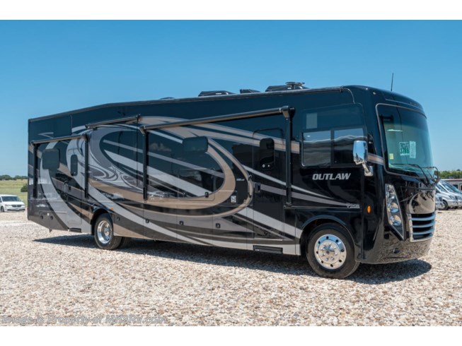 New 2019 Thor Motor Coach Outlaw 37RB Toy Hauler RV for Sale @ MHSRV Garage Sofas available in Alvarado, Texas