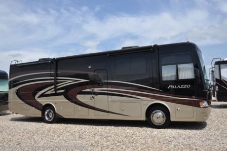 /TX 6-3-17 &lt;a href=&quot;http://www.mhsrv.com/thor-motor-coach/&quot;&gt;&lt;img src=&quot;http://www.mhsrv.com/images/sold-thor.jpg&quot; width=&quot;383&quot; height=&quot;141&quot; border=&quot;0&quot;/&gt;&lt;/a&gt;  **Consignment** Used Thor Motor Coach RV for Sale- 2015 Thor Motor Coach Palazzo 35.1 with 3 slide-outs and 8,741 miles. This RV is approximately 36 feet 4 inches in length and features a Freightliner chassis, Cummins 340HP engine, Allison 6 speed automatic transmission, exhaust brake, air brakes, power privacy shade, power mirrors with heat, 6kW Onan generator with AGS, power patio awning, slide-out room toppers, electric/gas water heater, power steps, pass-thru storage with side swing baggage doors, wheel simulators, clear front paint mask, middle LED running lights, black tank rinsing system, exterior shower, 10K lb. hitch, automatic hydraulic leveling system, 3 camera monitoring system, exterior entertainment center, inverter, soft touch ceilings, dual pane windows, solar/black-out shades, convection microwave, 3 burner range, solid surface counter, sink covers, residential refrigerator, stack washer/dryer, glass door shower, king size bed, overhead bunk, 3 flat panel TV&#39;s, 2 ducted A/Cs and much more. For additional information and photos please visit Motor Home Specialist at www.MHSRV.com or call 800-335-6054.
