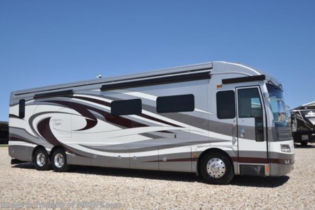 /picked up 1/19/18 **Consignment** Used American Coach RV for Sale- 2012 American Coach Eagle 42M Bath &amp; 1/2 with 3 slides and 73,125 miles. This all-electric RV is approximately 42 feet 2 inches in length and features a raised rail Spartan chassis with tag axle and IFS, Cummins 450HP engine with side radiator, Allison 6 speed automatic transmission, 2-stage engine brake, air brakes, smart wheel, power privacy shade, power mirrors with heat, Trip-Tek, GPS, power pedals, power window, power step well cover, 10kW Onan generator with AGS on a power slide-out, 2 power patio awnings, power door awning, power window awnings, slide-out room toppers, Aqua Hot, 50 amp power cord reel, power steps, pass-thru storage with side swing baggage doors, 2 full length slide-out cargo trays, aluminum wheels, clear front paint mask, docking lights, keyless entry, black tank rinsing system, water filtration system, Sani-Con drainage system, power water hose reel, exterior shower, gravel shield, fiberglass roof with ladder, hitch, automatic air and hydraulic leveling systems, 3 camera monitoring system, exterior entertainment center, 2 inverters, ceramic tile floors, soft touch ceilings, multiplex lighting, dual pane windows, power solar/black-out shades, power roof vent, ceiling fan, decorative ceiling features, convection microwave, 2 burner electric flat top range, central vacuum, solid surface counter, sink covers, residential refrigerator, stack washer/dryer, solid surface shower with glass door and tile accents, dual sleep number king size bed, safe, 4 flat-panel TV&#39;s, 3 ducted A/Cs, heat pump and much more. For additional information and photos please visit Motor Home Specialist at www.MHSRV.com or call 800-335-6054.