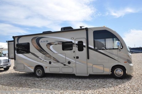 /TX 6-3-17 &lt;a href=&quot;http://www.mhsrv.com/thor-motor-coach/&quot;&gt;&lt;img src=&quot;http://www.mhsrv.com/images/sold-thor.jpg&quot; width=&quot;383&quot; height=&quot;141&quot; border=&quot;0&quot;/&gt;&lt;/a&gt;  Used Thor Motor Coach RV for Sale- 2016 Thor Motor Coach Axis 25.2 with slide and 4,281 miles. This RV is approximately 26 feet 4 inches in length and features a Ford chassis, Ford engine, power privacy shade, power mirrors with heat, 4kW Onan generator, power patio awning, slide-out room topper, electric/gas water heater, side swing baggage doors, wheel simulators, exterior shower, tank heater, 8K lb. hitch, 3 camera monitoring system, exterior entertainment center, night shades, fold up counter, microwave, 3 burner range with oven, 3 flat panel TV&#39;s, ducted roof A/C and much more. For additional information and photos please visit Motor Home Specialist at www.MHSRV.com or call 800-335-6054.