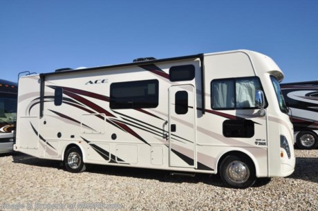 12-10-18 &lt;a href=&quot;http://www.mhsrv.com/thor-motor-coach/&quot;&gt;&lt;img src=&quot;http://www.mhsrv.com/images/sold-thor.jpg&quot; width=&quot;383&quot; height=&quot;141&quot; border=&quot;0&quot;&gt;&lt;/a&gt;  
MSRP $126,368. New 2018 Thor Motor Coach A.C.E. Model 29.3 is approximately 29 feet 9 inches in length featuring a full wall slide, modern decor updates, Ford V-10 engine, hydraulic leveling jacks, LED running &amp; marker lights and the beautiful HD-Max exterior. The A.C.E. is the class A &amp; C Evolution. It Combines many of the most popular features of a class A motor home and a class C motor home to make something truly unique to the RV industry. Options include the dual A/C, 5.5KW generator and 50-amp service. The A.C.E. also features frameless windows, drop down overhead loft, bedroom TV, exterior entertainment center, attic fans, black tank flush, second auxiliary battery, power side mirrors with integrated side view cameras, a mud-room, roof ladder, generator, electric patio awning with integrated LED lights, AM/FM/CD, stainless steel wheel liners, hitch, valve stem extenders, refrigerator, microwave, water heater, one-piece windshield with &quot;20/20 vision&quot; front cap that helps eliminate heat and sunlight from getting into the drivers vision, cockpit mirrors, slide-out workstation in the dash, floor level cockpit window for better visibility while turning and a &quot;below floor&quot; furnace and water heater helping keep the noise to an absolute minimum and the exhaust away from the kids and pets.  For more complete details on this unit and our entire inventory including brochures, window sticker, videos, photos, reviews &amp; testimonials as well as additional information about Motor Home Specialist and our manufacturers please visit us at MHSRV.com or call 800-335-6054. At Motor Home Specialist, we DO NOT charge any prep or orientation fees like you will find at other dealerships. All sale prices include a 200-point inspection, interior &amp; exterior wash, detail service and a fully automated high-pressure rain booth test and coach wash that is a standout service unlike that of any other in the industry. You will also receive a thorough coach orientation with an MHSRV technician, an RV Starter&#39;s kit, a night stay in our delivery park featuring landscaped and covered pads with full hook-ups and much more! Read Thousands upon Thousands of 5-Star Reviews at MHSRV.com and See What They Had to Say About Their Experience at Motor Home Specialist. WHY PAY MORE?... WHY SETTLE FOR LESS?