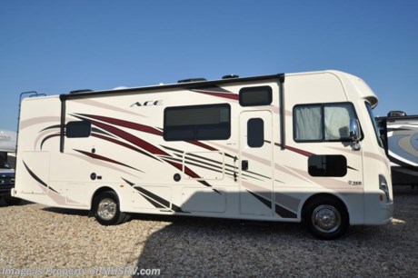 10-30-17 &lt;a href=&quot;http://www.mhsrv.com/thor-motor-coach/&quot;&gt;&lt;img src=&quot;http://www.mhsrv.com/images/sold-thor.jpg&quot; width=&quot;383&quot; height=&quot;141&quot; border=&quot;0&quot; /&gt;&lt;/a&gt;  
MSRP $125,393. New 2018 Thor Motor Coach A.C.E. Model 29.4 is approximately 30 feet 6 inches in length featuring 2 slides, king bed, modern decor updates, Ford V-10 engine, hydraulic leveling jacks, LED running &amp; marker lights and the beautiful HD-Max exterior. The A.C.E. is the class A &amp; C Evolution. It Combines many of the most popular features of a class A motor home and a class C motor home to make something truly unique to the RV industry. Options include the dual A/C, 5.5KW generator and 50-amp service. The A.C.E. also features frameless windows, drop down overhead loft, bedroom TV, exterior entertainment center, attic fans, black tank flush, second auxiliary battery, power side mirrors with integrated side view cameras, a mud-room, roof ladder, generator, electric patio awning with integrated LED lights, AM/FM/CD, stainless steel wheel liners, hitch, valve stem extenders, refrigerator, microwave, water heater, one-piece windshield with &quot;20/20 vision&quot; front cap that helps eliminate heat and sunlight from getting into the drivers vision, cockpit mirrors, slide-out workstation in the dash, floor level cockpit window for better visibility while turning and a &quot;below floor&quot; furnace and water heater helping keep the noise to an absolute minimum and the exhaust away from the kids and pets.  For more complete details on this unit and our entire inventory including brochures, window sticker, videos, photos, reviews &amp; testimonials as well as additional information about Motor Home Specialist and our manufacturers please visit us at MHSRV.com or call 800-335-6054. At Motor Home Specialist, we DO NOT charge any prep or orientation fees like you will find at other dealerships. All sale prices include a 200-point inspection, interior &amp; exterior wash, detail service and a fully automated high-pressure rain booth test and coach wash that is a standout service unlike that of any other in the industry. You will also receive a thorough coach orientation with an MHSRV technician, an RV Starter&#39;s kit, a night stay in our delivery park featuring landscaped and covered pads with full hook-ups and much more! Read Thousands upon Thousands of 5-Star Reviews at MHSRV.com and See What They Had to Say About Their Experience at Motor Home Specialist. WHY PAY MORE?... WHY SETTLE FOR LESS?