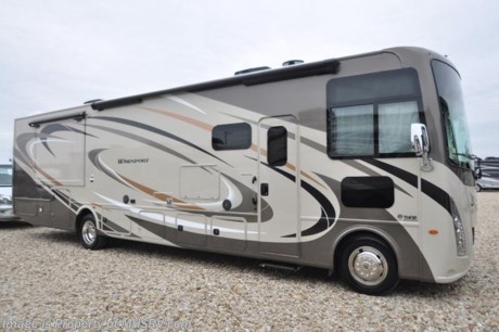 5-18-18 &lt;a href=&quot;http://www.mhsrv.com/thor-motor-coach/&quot;&gt;&lt;img src=&quot;http://www.mhsrv.com/images/sold-thor.jpg&quot; width=&quot;383&quot; height=&quot;141&quot; border=&quot;0&quot;&gt;&lt;/a&gt;   
MSRP $146,925. New 2018 Thor Motor Coach Windsport 35M bath &amp; 1/2 is approximately 36 feet 9 inches in length with 2 slides, king size bed, exterior TV, Ford Triton V-10 engine and automatic leveling jacks. New features for 2018 include the beautiful partial paint HD-Max high gloss exterior, updated d&#233;cor, thicker solid surface counters, raised bathroom vanity, flush covered glass stove top, LED running &amp; marker lights, pre-wired for solar charging, power driver seat and more. The Thor Motor Coach Windsport RV also features a tinted one piece windshield, heated and enclosed underbelly, black tank flush, LED ceiling lighting, bedroom TV, power overhead loft, frameless windows, power patio awning with LED lighting, night shades, kitchen backsplash, refrigerator, microwave and much more. For more complete details on this unit and our entire inventory including brochures, window sticker, videos, photos, reviews &amp; testimonials as well as additional information about Motor Home Specialist and our manufacturers please visit us at MHSRV.com or call 800-335-6054. At Motor Home Specialist, we DO NOT charge any prep or orientation fees like you will find at other dealerships. All sale prices include a 200-point inspection, interior &amp; exterior wash, detail service and a fully automated high-pressure rain booth test and coach wash that is a standout service unlike that of any other in the industry. You will also receive a thorough coach orientation with an MHSRV technician, an RV Starter&#39;s kit, a night stay in our delivery park featuring landscaped and covered pads with full hook-ups and much more! Read Thousands upon Thousands of 5-Star Reviews at MHSRV.com and See What They Had to Say About Their Experience at Motor Home Specialist. WHY PAY MORE?... WHY SETTLE FOR LESS?