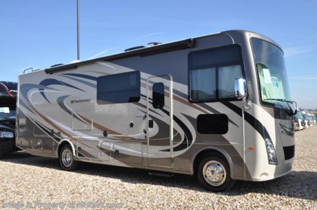 3-16-18 &lt;a href=&quot;http://www.mhsrv.com/thor-motor-coach/&quot;&gt;&lt;img src=&quot;http://www.mhsrv.com/images/sold-thor.jpg&quot; width=&quot;383&quot; height=&quot;141&quot; border=&quot;0&quot;&gt;&lt;/a&gt; 
MSRP $135,788. New 2018 Thor Motor Coach Windsport 29M is approximately 30 feet 8 inches in length with a full wall slide, king bed, exterior TV, Ford Triton V-10 engine and automatic leveling jacks. New features for 2018 include updated d&#233;cor, thicker solid surface counters, raised bathroom vanity, flush covered glass stove top, LED running &amp; marker lights, pre-wired for solar charging, power driver seat and more. Optional equipment includes the beautiful partial paint HD-Max high gloss exterior, dual A/C, 50-amp service and 5.5KW generator. The Thor Motor Coach Windsport RV also features a tinted one piece windshield, heated and enclosed underbelly, black tank flush, LED ceiling lighting, bedroom TV, power overhead loft, frameless windows, power patio awning with LED lighting, night shades, kitchen backsplash, refrigerator, microwave and much more. For more complete details on this unit and our entire inventory including brochures, window sticker, videos, photos, reviews &amp; testimonials as well as additional information about Motor Home Specialist and our manufacturers please visit us at MHSRV.com or call 800-335-6054. At Motor Home Specialist, we DO NOT charge any prep or orientation fees like you will find at other dealerships. All sale prices include a 200-point inspection, interior &amp; exterior wash, detail service and a fully automated high-pressure rain booth test and coach wash that is a standout service unlike that of any other in the industry. You will also receive a thorough coach orientation with an MHSRV technician, an RV Starter&#39;s kit, a night stay in our delivery park featuring landscaped and covered pads with full hook-ups and much more! Read Thousands upon Thousands of 5-Star Reviews at MHSRV.com and See What They Had to Say About Their Experience at Motor Home Specialist. WHY PAY MORE?... WHY SETTLE FOR LESS?