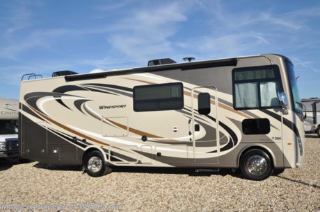 8-13-18 &lt;a href=&quot;http://www.mhsrv.com/thor-motor-coach/&quot;&gt;&lt;img src=&quot;http://www.mhsrv.com/images/sold-thor.jpg&quot; width=&quot;383&quot; height=&quot;141&quot; border=&quot;0&quot;&gt;&lt;/a&gt;   
MSRP $135,263. New 2018 Thor Motor Coach Windsport 29M is approximately 30 feet 8 inches in length with a full wall slide, king bed, exterior TV, Ford Triton V-10 engine and automatic leveling jacks. New features for 2018 include updated d&#233;cor, thicker solid surface counters, raised bathroom vanity, flush covered glass stove top, LED running &amp; marker lights, pre-wired for solar charging, power driver seat and more. Optional equipment includes the beautiful partial paint HD-Max high gloss exterior, dual A/C, 50-amp service and 5.5KW generator. The Thor Motor Coach Windsport RV also features a tinted one piece windshield, heated and enclosed underbelly, black tank flush, LED ceiling lighting, bedroom TV, power overhead loft, frameless windows, power patio awning with LED lighting, night shades, kitchen backsplash, refrigerator, microwave and much more. For more complete details on this unit and our entire inventory including brochures, window sticker, videos, photos, reviews &amp; testimonials as well as additional information about Motor Home Specialist and our manufacturers please visit us at MHSRV.com or call 800-335-6054. At Motor Home Specialist, we DO NOT charge any prep or orientation fees like you will find at other dealerships. All sale prices include a 200-point inspection, interior &amp; exterior wash, detail service and a fully automated high-pressure rain booth test and coach wash that is a standout service unlike that of any other in the industry. You will also receive a thorough coach orientation with an MHSRV technician, an RV Starter&#39;s kit, a night stay in our delivery park featuring landscaped and covered pads with full hook-ups and much more! Read Thousands upon Thousands of 5-Star Reviews at MHSRV.com and See What They Had to Say About Their Experience at Motor Home Specialist. WHY PAY MORE?... WHY SETTLE FOR LESS?