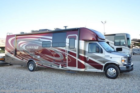 9-13-18 &lt;a href=&quot;http://www.mhsrv.com/coachmen-rv/&quot;&gt;&lt;img src=&quot;http://www.mhsrv.com/images/sold-coachmen.jpg&quot; width=&quot;383&quot; height=&quot;141&quot; border=&quot;0&quot;&gt;&lt;/a&gt;  
MSRP $139,427. New 2018 Coachmen Concord 300DS Banner Edition with 2 slide-out rooms is approximately 32 feet 9 inches in length and includes both the Concord Premier &amp; Luxury package which features Azdel Composite Sidewall Construction, High-Gloss Color Infused Fiberglass Sidewalls, Molded Fiberglass &quot;Zero-Overhang&quot; Front Cap w/ LED Accent Lights, Molded Fiberglass Rear Cap, Tinted Windows, Stainless Steel Wheel Inserts, Fiberglass Running Boards and Fender Skirts, Heated And Remote Exterior Mirrors, Power Entry Step, Slide Out Awnings, Solar Panel Connection Port, Power Patio Awning w/ Vinyl Weather Guard, LED Patio Light Strip, LED Exterior Tail &amp; Running Lights, 7,500lb. (E450) or 5,000lb. (Chevy 4500) Towing Hitch w/ 7-Way Plug, LED Interior Lighting, Wood Grain Dash Applique, AM/FM/CD Touch Screen Dash Radio &amp; Back Up Camera w/ Bluetooth, Recessed 3 Burner Cooktop w/ Glass Cover &amp; Under-Mount Convection Microwave Oven, Solid Surface Countertops, Roller Bearing Drawer Glides, Upgraded Vinyl Flooring, Hardwood Cabinet Doors &amp; Drawers, Ultra Leather Seating, Soft Touch Vinyl Ceiling, 12x24 LED Pan Light in Living Room, Glass Shower Door, Even-Cool A/C Ducting System, Day-Night Shades, Upgraded Serta Mattress, Bed Area 110V CPAP Ready &amp; 12V/USB Charging Station, 50 Gallon Fresh Water Tank, Water Works Panel w/ Black Tank Flush, Jack Wing TV Antenna, Onan 4.0KW Generator, Front Entertainment Center w/ 32&quot; TV/DVD Player &amp; Sound Bar, Air Assist Rear Suspension, Emergency Start Switch, Bedroom TV Pre-wire, Pop-Up Power Tower, Ext Shower, Upgraded Faucets &amp; Shower Head, Rear Trunk Light, Spare Tire, Travel Easy Roadside Assistance and more. Additional options include the beautiful full body paint exterior, dual recliners, fireplace, aluminum rims, bedroom TV, cockpit table, hydraulic leveling jacks, removable carpet, satellite, driver &amp; passenger swivel seats and an exterior windshield cover. For more complete details on this unit and our entire inventory including brochures, window sticker, videos, photos, reviews &amp; testimonials as well as additional information about Motor Home Specialist and our manufacturers please visit us at MHSRV.com or call 800-335-6054. At Motor Home Specialist, we DO NOT charge any prep or orientation fees like you will find at other dealerships. All sale prices include a 200-point inspection, interior &amp; exterior wash, detail service and a fully automated high-pressure rain booth test and coach wash that is a standout service unlike that of any other in the industry. You will also receive a thorough coach orientation with an MHSRV technician, an RV Starter&#39;s kit, a night stay in our delivery park featuring landscaped and covered pads with full hook-ups and much more! Read Thousands upon Thousands of 5-Star Reviews at MHSRV.com and See What They Had to Say About Their Experience at Motor Home Specialist. WHY PAY MORE?... WHY SETTLE FOR LESS?