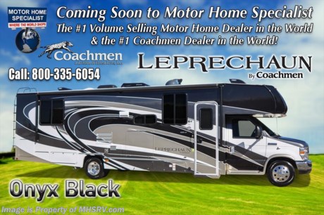9-11-17 &lt;a href=&quot;http://www.mhsrv.com/coachmen-rv/&quot;&gt;&lt;img src=&quot;http://www.mhsrv.com/images/sold-coachmen.jpg&quot; width=&quot;383&quot; height=&quot;141&quot; border=&quot;0&quot; /&gt;&lt;/a&gt; 
MSRP $122,957. New 2018 Coachmen Leprechaun Model 260FS. This Luxury Class C RV measures approximately 27 feet 5 inches in length and is powered by a Ford Triton V-10 engine and E-450 Super Duty chassis. This beautiful RV includes the Leprechaun Banner Edition which features tinted windows, rear ladder, upgraded sofa, child safety net and ladder (N/A with front entertainment center), Bluetooth AM/FM/CD monitoring &amp; back up camera, power awning, LED exterior &amp; interior lighting, pop-up power tower, hitch &amp; wire, slide out awning, glass shower door, Onan generator, night shades, roller bearing drawer glides, Travel Easy Roadside Assistance &amp; Azdel composite sidewalls. Additional options include the beautiful full body paint exterior, GPS, front entertainment center with 32&quot; TV and sound system, bedroom TV/DVD, exterior entertainment center, King Tailgater automatic satellite system, driver &amp; passenger swivel seat, theater seats, cockpit folding table, side by side refrigerator, molded friberglass front cap with LED strip, exterior kitchen table, air assist suspension, upgraded A/C, exterior windshield cover, hydraulic leveling system, aluminum rims and a spare tire. This amazing class C also features the Leprechaun Luxury package that includes side view cameras, driver &amp; passenger leatherette seat covers, heated &amp; remote mirrors, convection microwave, wood grain dash applique, water heater, dual coach batteries, power vent fan and heated tank pads. For additional coach information, brochures, window sticker, videos, photos, Leprechaun reviews, testimonials as well as additional information about Motor Home Specialist and our manufacturers&#39; please visit us at MHSRV .com or call 800-335-6054. At Motor Home Specialist we DO NOT charge any prep or orientation fees like you will find at other dealerships. All sale prices include a 200 point inspection, interior &amp; exterior wash, detail service and the only dealer performed and fully automated high pressure rain booth test in the industry. You will also receive a thorough coach orientation with an MHSRV technician, an RV Starter&#39;s kit, a night stay in our delivery park featuring landscaped and covered pads with full hook-ups and much more! Read From Thousands of Testimonials at MHSRV.com and See What They Had to Say About Their Experience at Motor Home Specialist. WHY PAY MORE?... WHY SETTLE FOR LESS?