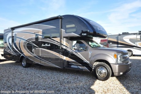 3/30/18 &lt;a href=&quot;http://www.mhsrv.com/thor-motor-coach/&quot;&gt;&lt;img src=&quot;http://www.mhsrv.com/images/sold-thor.jpg&quot; width=&quot;383&quot; height=&quot;141&quot; border=&quot;0&quot;&gt;&lt;/a&gt; 
MSRP $185,798. New 2018 Thor Motor Coach 35SB Bunk Model Super C motor home with a full wall slide. This unit is approximately 36 feet 8 inches in length and is powered by a powerful 330 HP Powerstroke 6.7L diesel engine with 750 lb. ft. of torque. It rides on a Ford F-550 XLT chassis with a 6-speed automatic transmission and boast a 10,000 lb. hitch, extreme duty 4 wheel ABS disc brakes and an electronic brake controller integrated into the dash. Optional equipment includes dual child safety tethers. The 2018 Four Winds Super C also features an exterior entertainment center, diesel generator, dual roof air conditioners, power patio awning, one-touch automatic leveling system, residential refrigerator, 30 inch over-the-range microwave, solid surface counter-top, touch screen AM/FM/MP3 player, back-up monitor with side view cameras, remote heated exterior mirrors, power windows and locks, fiberglass running boards, soft touch ceilings, heavy duty ball bearing drawer guides, bedroom LCD TV, large LCD TV in the living area, inverter and heated holding tanks. For more complete details on this unit and our entire inventory including brochures, window sticker, videos, photos, reviews &amp; testimonials as well as additional information about Motor Home Specialist and our manufacturers please visit us at MHSRV.com or call 800-335-6054. At Motor Home Specialist, we DO NOT charge any prep or orientation fees like you will find at other dealerships. All sale prices include a 200-point inspection, interior &amp; exterior wash, detail service and a fully automated high-pressure rain booth test and coach wash that is a standout service unlike that of any other in the industry. You will also receive a thorough coach orientation with an MHSRV technician, an RV Starter&#39;s kit, a night stay in our delivery park featuring landscaped and covered pads with full hook-ups and much more! Read Thousands upon Thousands of 5-Star Reviews at MHSRV.com and See What They Had to Say About Their Experience at Motor Home Specialist. WHY PAY MORE?... WHY SETTLE FOR LESS?