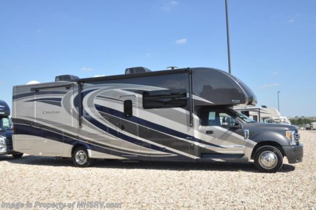 11-6-17 &lt;a href=&quot;http://www.mhsrv.com/thor-motor-coach/&quot;&gt;&lt;img src=&quot;http://www.mhsrv.com/images/sold-thor.jpg&quot; width=&quot;383&quot; height=&quot;141&quot; border=&quot;0&quot; /&gt;&lt;/a&gt;   
MSRP $189,638. New 2017 Thor Motor Coach 35SF Bath &amp; 1/2 model Super C motor home with 2 slides. This unit is approximately 36 feet 10 inches in length and is powered by a powerful 330 HP Powerstroke 6.7L diesel engine with 660 lb. ft. of torque. It rides on a Ford F-550 XLT chassis with a 6-speed automatic transmission and boasts a 10,000 lb. hitch, extreme duty 4 wheel ABS disc brakes and an electronic brake controller integrated into the dash. Options include a front entertainment center with 50&quot; TV, Blu-Ray player and sound bar. The 2018 Chateau Super C also features an exterior entertainment center, diesel generator, dual roof air conditioners, power patio awning, one-touch automatic leveling system, residential refrigerator, over-the-range microwave, solid surface counter-top, back-up monitor with side view cameras, remote heated exterior mirrors, power windows and locks, fiberglass running boards, soft touch ceilings, heavy duty ball bearing drawer guides, bedroom TV, large TV in the living area, inverter and heated holding tanks. For more complete details on this unit and our entire inventory including brochures, window sticker, videos, photos, reviews &amp; testimonials as well as additional information about Motor Home Specialist and our manufacturers please visit us at MHSRV.com or call 800-335-6054. At Motor Home Specialist, we DO NOT charge any prep or orientation fees like you will find at other dealerships. All sale prices include a 200-point inspection, interior &amp; exterior wash, detail service and a fully automated high-pressure rain booth test and coach wash that is a standout service unlike that of any other in the industry. You will also receive a thorough coach orientation with an MHSRV technician, an RV Starter&#39;s kit, a night stay in our delivery park featuring landscaped and covered pads with full hook-ups and much more! Read Thousands upon Thousands of 5-Star Reviews at MHSRV.com and See What They Had to Say About Their Experience at Motor Home Specialist. WHY PAY MORE?... WHY SETTLE FOR LESS?