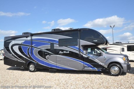 4-6-18 &lt;a href=&quot;http://www.mhsrv.com/thor-motor-coach/&quot;&gt;&lt;img src=&quot;http://www.mhsrv.com/images/sold-thor.jpg&quot; width=&quot;383&quot; height=&quot;141&quot; border=&quot;0&quot;&gt;&lt;/a&gt; 
MSRP $189,766. New 2018 Thor Motor Coach 35SF Bath &amp; 1/2 model Super C motor home with 2 slides. This unit is approximately 36 feet 10 inches in length and is powered by a powerful 330 HP Powerstroke 6.7L diesel engine with 750 lb. ft. of torque. It rides on a Ford F-550 XLT chassis with a 6-speed automatic transmission and boasts a 10,000 lb. hitch, extreme duty 4 wheel ABS disc brakes and an electronic brake controller integrated into the dash. Options include front entertainment center with 50&quot; TV, Blu-Ray player and sound bar, and a single child safety tether. The 2018 Four Winds Super C also features an exterior entertainment center, diesel generator, dual roof air conditioners, power patio awning, one-touch automatic leveling system, residential refrigerator, over-the-range microwave, solid surface counter-top, touch screen AM/FM/MP3 player, back-up monitor with side view cameras, remote heated exterior mirrors, power windows and locks, fiberglass running boards, soft touch ceilings, heavy duty ball bearing drawer guides, bedroom TV, large TV in the living area, inverter and heated holding tanks. For more complete details on this unit and our entire inventory including brochures, window sticker, videos, photos, reviews &amp; testimonials as well as additional information about Motor Home Specialist and our manufacturers please visit us at MHSRV.com or call 800-335-6054. At Motor Home Specialist, we DO NOT charge any prep or orientation fees like you will find at other dealerships. All sale prices include a 200-point inspection, interior &amp; exterior wash, detail service and a fully automated high-pressure rain booth test and coach wash that is a standout service unlike that of any other in the industry. You will also receive a thorough coach orientation with an MHSRV technician, an RV Starter&#39;s kit, a night stay in our delivery park featuring landscaped and covered pads with full hook-ups and much more! Read Thousands upon Thousands of 5-Star Reviews at MHSRV.com and See What They Had to Say About Their Experience at Motor Home Specialist. WHY PAY MORE?... WHY SETTLE FOR LESS?