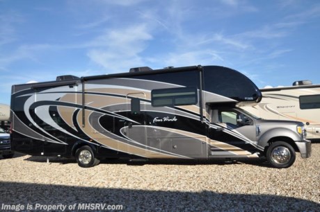 4-20-18 &lt;a href=&quot;http://www.mhsrv.com/thor-motor-coach/&quot;&gt;&lt;img src=&quot;http://www.mhsrv.com/images/sold-thor.jpg&quot; width=&quot;383&quot; height=&quot;141&quot; border=&quot;0&quot;&gt;&lt;/a&gt;  
MSRP $189,638. New 2018 Thor Motor Coach 35SF Bath &amp; 1/2 model Super C motor home with 2 slides. This unit is approximately 36 feet 10 inches in length and is powered by a powerful 330 HP Powerstroke 6.7L diesel engine with 750 lb. ft. of torque. It rides on a Ford F-550 XLT chassis with a 6-speed automatic transmission and boasts a 10,000 lb. hitch, extreme duty 4 wheel ABS disc brakes and an electronic brake controller integrated into the dash. Options include front entertainment center with 50&quot; TV, Blu-Ray player and sound bar. The 2018 Four Winds Super C also features an exterior entertainment center, diesel generator, dual roof air conditioners, power patio awning, one-touch automatic leveling system, residential refrigerator, over-the-range microwave, solid surface counter-top, touch screen AM/FM/MP3 player, back-up monitor with side view cameras, remote heated exterior mirrors, power windows and locks, fiberglass running boards, soft touch ceilings, heavy duty ball bearing drawer guides, bedroom TV, large TV in the living area, inverter and heated holding tanks. For more complete details on this unit and our entire inventory including brochures, window sticker, videos, photos, reviews &amp; testimonials as well as additional information about Motor Home Specialist and our manufacturers please visit us at MHSRV.com or call 800-335-6054. At Motor Home Specialist, we DO NOT charge any prep or orientation fees like you will find at other dealerships. All sale prices include a 200-point inspection, interior &amp; exterior wash, detail service and a fully automated high-pressure rain booth test and coach wash that is a standout service unlike that of any other in the industry. You will also receive a thorough coach orientation with an MHSRV technician, an RV Starter&#39;s kit, a night stay in our delivery park featuring landscaped and covered pads with full hook-ups and much more! Read Thousands upon Thousands of 5-Star Reviews at MHSRV.com and See What They Had to Say About Their Experience at Motor Home Specialist. WHY PAY MORE?... WHY SETTLE FOR LESS?