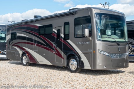 6-3-19 &lt;a href=&quot;http://www.mhsrv.com/thor-motor-coach/&quot;&gt;&lt;img src=&quot;http://www.mhsrv.com/images/sold-thor.jpg&quot; width=&quot;383&quot; height=&quot;141&quot; border=&quot;0&quot;&gt;&lt;/a&gt;   MSRP $233,850. The New 2019 Thor Motor Coach Palazzo Diesel Pusher Model 33.2 is approximately 34 feet 9 inches in length and features a full wall slide-out, 300 HP Cummins diesel engine with 660 lbs. of torque and a Freightliner XC chassis. New features for 2019 include new front &amp; rear caps with lighted Thor emblem on the front hood, upgraded furniture throughout, Bluetooth soundbar &amp; large LED TX in the exterior entertainment center, induction cooktop, touchscreen multiplex control system with smartphone app, Winegard ConnecT 4G/Wi-Fi system, 360 Siphon Vent cap and metal adjustable shelving hardware throughout. The Palazzo also features a Carefree Latitude legless awning with Fixguard weather wrap, invisible front paint protection &amp; front electric drop-down overhead loft, 6,000 Onan diesel generator with AGS, solid surface counters, power driver&#39;s seat, inverter, residential refrigerator, solid surface countertops, (2) ducted roof A/C units, 3-camera monitoring system, one piece windshield, fiberglass storage compartments, fully automatic hydraulic leveling system, automatic entry step and much more. For more complete details on this unit and our entire inventory including brochures, window sticker, videos, photos, reviews &amp; testimonials as well as additional information about Motor Home Specialist and our manufacturers please visit us at MHSRV.com or call 800-335-6054. At Motor Home Specialist, we DO NOT charge any prep or orientation fees like you will find at other dealerships. All sale prices include a 200-point inspection, interior &amp; exterior wash, detail service and a fully automated high-pressure rain booth test and coach wash that is a standout service unlike that of any other in the industry. You will also receive a thorough coach orientation with an MHSRV technician, an RV Starter&#39;s kit, a night stay in our delivery park featuring landscaped and covered pads with full hook-ups and much more! Read Thousands upon Thousands of 5-Star Reviews at MHSRV.com and See What They Had to Say About Their Experience at Motor Home Specialist. WHY PAY MORE?... WHY SETTLE FOR LESS?