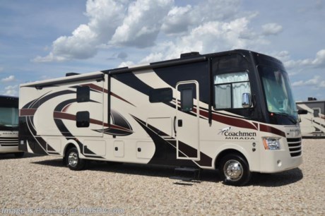 9-11-17 &lt;a href=&quot;http://www.mhsrv.com/coachmen-rv/&quot;&gt;&lt;img src=&quot;http://www.mhsrv.com/images/sold-coachmen.jpg&quot; width=&quot;383&quot; height=&quot;141&quot; border=&quot;0&quot; /&gt;&lt;/a&gt;     MSRP $148,591 New 2018 Coachmen Mirada Model 35BH Bunk House. This RV measures approximately 36 feet 10 inches in length and features a bath &amp; 1/2, bunk beds that convert to wardrobe, hardwood cabinet doors and solid surface kitchen counter top. Additional options include exterior entertainment center, 32&quot; LCD galley overhead TV, dual 15K BTU A/Cs with heat pumps, power drop down loft, Stainless Steel Appliance Package and Travel Easy Roadside Assistance. A few standard features that help to set the Mirada apart include reclining/swivel pilot seats, solar privacy shades throughout, power windshield shade, flush mounted 3 burner range with oven, tile backsplash, glass door shower, Onan generator, automatic transfer switch for easy set-up, pass-thru storage, 3 camera monitoring system, automatic leveling jacks and much more. For more complete details on this unit including brochures, window sticker, videos, photos, reviews &amp; testimonials as well as additional information about Motor Home Specialist and our manufacturers please visit us at MHSRV.com or call 800-335-6054. At Motor Home Specialist we DO NOT charge any prep or orientation fees like you will find at other dealerships. All sale prices include a 200 point inspection, interior &amp; exterior wash, detail service and the only dealer performed and fully automated high pressure rain booth test in the industry. You will also receive a thorough coach orientation with an MHSRV technician, an RV Starter&#39;s kit, a night stay in our delivery park featuring landscaped and covered pads with full hook-ups and much more! Read Thousands of Testimonials at MHSRV.com and See What They Had to Say About Their Experience at Motor Home Specialist. WHY PAY MORE?... WHY SETTLE FOR LESS?