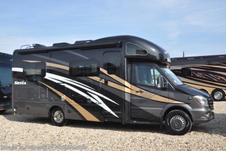 4/13/18 &lt;a href=&quot;http://www.mhsrv.com/thor-motor-coach/&quot;&gt;&lt;img src=&quot;http://www.mhsrv.com/images/sold-thor.jpg&quot; width=&quot;383&quot; height=&quot;141&quot; border=&quot;0&quot;&gt;&lt;/a&gt; 
MSRP $144,363. New 2018 Thor Motor Coach Four Winds Siesta Sprinter Diesel model 24SJ is approximately 26 feet in length with slide-out room, Mercedes Benz 3500 chassis and a Mercedes V-6 diesel engine. New features for 2018 include a leather steering wheel with audio buttons, armless awning with light bar, Firefly Integrations Multiplex wiring control system, lighted battery disconnect switch, induction cooktop, kitchen countertop extension, exterior lights to all storage compartments and many more. This amazing RV also features the Summit Package which includes a 8&quot; touch screen dash radio with GPS, Mobileye lane assist, side view cameras, upgraded front cockpit window shades, 100W solar panel and beautiful full body paint. Additional optional equipment includes the gorgeous full body paint, dual child safety tether, attic fan in bedroom, upgraded A/C with heat pump, 3.2KW diesel generator, holding tanks with heat pads, second auxiliary battery and electric stabilizing system. The new Four Winds Siesta Sprinter also features power windows &amp; locks, keyless entry, power vent, back up camera, 3-point seat belts, driver &amp; passenger airbags, heated remote side mirrors, fiberglass running boards, hitch, roof ladder, outside shower, electric step &amp; much more. For more complete details on this unit and our entire inventory including brochures, window sticker, videos, photos, reviews &amp; testimonials as well as additional information about Motor Home Specialist and our manufacturers please visit us at MHSRV.com or call 800-335-6054. At Motor Home Specialist, we DO NOT charge any prep or orientation fees like you will find at other dealerships. All sale prices include a 200-point inspection, interior &amp; exterior wash, detail service and a fully automated high-pressure rain booth test and coach wash that is a standout service unlike that of any other in the industry. You will also receive a thorough coach orientation with an MHSRV technician, an RV Starter&#39;s kit, a night stay in our delivery park featuring landscaped and covered pads with full hook-ups and much more! Read Thousands upon Thousands of 5-Star Reviews at MHSRV.com and See What They Had to Say About Their Experience at Motor Home Specialist. WHY PAY MORE?... WHY SETTLE FOR LESS?