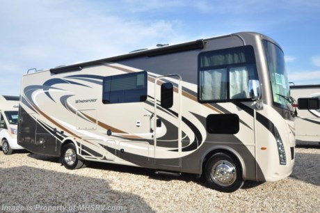 8-20-18 &lt;a href=&quot;http://www.mhsrv.com/thor-motor-coach/&quot;&gt;&lt;img src=&quot;http://www.mhsrv.com/images/sold-thor.jpg&quot; width=&quot;383&quot; height=&quot;141&quot; border=&quot;0&quot;&gt;&lt;/a&gt;   
MSRP $135,788. New 2018 Thor Motor Coach Windsport 29M is approximately 30 feet 8 inches in length with a full wall slide, king bed, exterior TV, Ford Triton V-10 engine and automatic leveling jacks. New features for 2018 include updated d&#233;cor, thicker solid surface counters, raised bathroom vanity, flush covered glass stove top, LED running &amp; marker lights, pre-wired for solar charging, power driver seat and more. Optional equipment includes the beautiful partial paint HD-Max high gloss exterior, dual A/C, 50-amp service and 5.5KW generator. The Thor Motor Coach Windsport RV also features a tinted one piece windshield, heated and enclosed underbelly, black tank flush, LED ceiling lighting, bedroom TV, power overhead loft, frameless windows, power patio awning with LED lighting, night shades, kitchen backsplash, refrigerator, microwave and much more. For more complete details on this unit and our entire inventory including brochures, window sticker, videos, photos, reviews &amp; testimonials as well as additional information about Motor Home Specialist and our manufacturers please visit us at MHSRV.com or call 800-335-6054. At Motor Home Specialist, we DO NOT charge any prep or orientation fees like you will find at other dealerships. All sale prices include a 200-point inspection, interior &amp; exterior wash, detail service and a fully automated high-pressure rain booth test and coach wash that is a standout service unlike that of any other in the industry. You will also receive a thorough coach orientation with an MHSRV technician, an RV Starter&#39;s kit, a night stay in our delivery park featuring landscaped and covered pads with full hook-ups and much more! Read Thousands upon Thousands of 5-Star Reviews at MHSRV.com and See What They Had to Say About Their Experience at Motor Home Specialist. WHY PAY MORE?... WHY SETTLE FOR LESS?