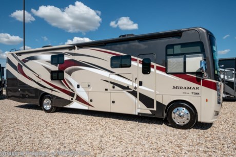 12-10-18 &lt;a href=&quot;http://www.mhsrv.com/thor-motor-coach/&quot;&gt;&lt;img src=&quot;http://www.mhsrv.com/images/sold-thor.jpg&quot; width=&quot;383&quot; height=&quot;141&quot; border=&quot;0&quot;&gt;&lt;/a&gt;  MSRP $185,543. The New 2019 Thor Motor Coach Miramar 37.1 bunk model class A gas motor home measures approximately 38 feet 11 inches in length featuring 3 slides, 2 full baths, king size Tilt-A-View bed, Ford Triton V-10 engine, Ford 22 Series chassis, high polished aluminum wheels and automatic leveling system with touch pad controls. New features for 2019 include the new HD-Max partial paint exteriors, new d&#233;cor &amp; updated stylings, Wi-Fi extender, solar charge controller, 360 Siphon Vent cap, upgraded exterior entertainment center with sound bar, battery tray now accommodates both 6V &amp; 12V battery configurations and a tankless water heater system. Options include the beautiful HD-Max partial paint exterior and an electric fireplace with remote control. The Thor Motor Coach Miramar also features one of the most impressive lists of standard equipment in the RV industry including a power patio awning with LED lights, Firefly Multiplex Wiring Control System, 84” interior heights, raised panel cabinet doors, induction cooktop, convection microwave, frameless windows, slide-out room awning toppers, heated/remote exterior mirrors with integrated side view cameras, side hinged baggage doors, heated and enclosed holding tanks, residential refrigerator, Onan generator, water heater, pass-thru storage, roof ladder, one-piece windshield, bedroom TV, 50 amp service, emergency start switch, electric entrance steps, power privacy shade, soft touch vinyl ceilings, glass door shower and much more. For more complete details on this unit and our entire inventory including brochures, window sticker, videos, photos, reviews &amp; testimonials as well as additional information about Motor Home Specialist and our manufacturers please visit us at MHSRV.com or call 800-335-6054. At Motor Home Specialist, we DO NOT charge any prep or orientation fees like you will find at other dealerships. All sale prices include a 200-point inspection, interior &amp; exterior wash, detail service and a fully automated high-pressure rain booth test and coach wash that is a standout service unlike that of any other in the industry. You will also receive a thorough coach orientation with an MHSRV technician, an RV Starter&#39;s kit, a night stay in our delivery park featuring landscaped and covered pads with full hook-ups and much more! Read Thousands upon Thousands of 5-Star Reviews at MHSRV.com and See What They Had to Say About Their Experience at Motor Home Specialist. WHY PAY MORE?... WHY SETTLE FOR LESS?