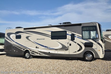 5-18-18 &lt;a href=&quot;http://www.mhsrv.com/thor-motor-coach/&quot;&gt;&lt;img src=&quot;http://www.mhsrv.com/images/sold-thor.jpg&quot; width=&quot;383&quot; height=&quot;141&quot; border=&quot;0&quot;&gt;&lt;/a&gt;   
MSRP $144,525. New 2018 Thor Motor Coach Windsport 34P is approximately 36 feet in length with 2 slides, king size bed, exterior TV, Ford Triton V-10 engine and automatic leveling jacks. New features for 2018 include the beautiful partial paint HD-Max high gloss exterior, updated d&#233;cor, thicker solid surface counters, raised bathroom vanity, flush covered glass stove top, LED running &amp; marker lights, pre-wired for solar charging, power driver seat and more. The Thor Motor Coach Windsport RV also features a tinted one piece windshield, heated and enclosed underbelly, black tank flush, LED ceiling lighting, bedroom TV, power overhead loft, frameless windows, power patio awning with LED lighting, night shades, kitchen backsplash, refrigerator, microwave and much more. For more complete details on this unit and our entire inventory including brochures, window sticker, videos, photos, reviews &amp; testimonials as well as additional information about Motor Home Specialist and our manufacturers please visit us at MHSRV.com or call 800-335-6054. At Motor Home Specialist, we DO NOT charge any prep or orientation fees like you will find at other dealerships. All sale prices include a 200-point inspection, interior &amp; exterior wash, detail service and a fully automated high-pressure rain booth test and coach wash that is a standout service unlike that of any other in the industry. You will also receive a thorough coach orientation with an MHSRV technician, an RV Starter&#39;s kit, a night stay in our delivery park featuring landscaped and covered pads with full hook-ups and much more! Read Thousands upon Thousands of 5-Star Reviews at MHSRV.com and See What They Had to Say About Their Experience at Motor Home Specialist. WHY PAY MORE?... WHY SETTLE FOR LESS?