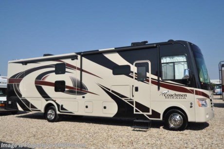 4-23-18 &lt;a href=&quot;http://www.mhsrv.com/coachmen-rv/&quot;&gt;&lt;img src=&quot;http://www.mhsrv.com/images/sold-coachmen.jpg&quot; width=&quot;383&quot; height=&quot;141&quot; border=&quot;0&quot;&gt;&lt;/a&gt;     MSRP $148,591 New 2018 Coachmen Mirada Model 35BH Bunk House. This RV measures approximately 36 feet 10 inches in length and features a bath &amp; 1/2, bunk beds that convert to wardrobe, hardwood cabinet doors and solid surface kitchen counter top. Additional options include exterior entertainment center, 32&quot; LCD galley overhead TV, dual 15K BTU A/Cs with heat pumps, power drop down loft, Stainless Steel Appliance Package and Travel Easy Roadside Assistance. A few standard features that help to set the Mirada apart include reclining/swivel pilot seats, solar privacy shades throughout, power windshield shade, flush mounted 3 burner range with oven, tile backsplash, glass door shower, Onan generator, automatic transfer switch for easy set-up, pass-thru storage, 3 camera monitoring system, automatic leveling jacks and much more. For more complete details on this unit and our entire inventory including brochures, window sticker, videos, photos, reviews &amp; testimonials as well as additional information about Motor Home Specialist and our manufacturers please visit us at MHSRV.com or call 800-335-6054. At Motor Home Specialist, we DO NOT charge any prep or orientation fees like you will find at other dealerships. All sale prices include a 200-point inspection, interior &amp; exterior wash, detail service and a fully automated high-pressure rain booth test and coach wash that is a standout service unlike that of any other in the industry. You will also receive a thorough coach orientation with an MHSRV technician, an RV Starter&#39;s kit, a night stay in our delivery park featuring landscaped and covered pads with full hook-ups and much more! Read Thousands upon Thousands of 5-Star Reviews at MHSRV.com and See What They Had to Say About Their Experience at Motor Home Specialist. WHY PAY MORE?... WHY SETTLE FOR LESS? 