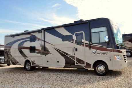 6-8-18 &lt;a href=&quot;http://www.mhsrv.com/coachmen-rv/&quot;&gt;&lt;img src=&quot;http://www.mhsrv.com/images/sold-coachmen.jpg&quot; width=&quot;383&quot; height=&quot;141&quot; border=&quot;0&quot;&gt;&lt;/a&gt;     MSRP $148,591 New 2018 Coachmen Mirada Model 35BH Bunk House. This RV measures approximately 36 feet 10 inches in length and features a bath &amp; 1/2, bunk beds that convert to wardrobe, hardwood cabinet doors and solid surface kitchen counter top. Additional options include exterior entertainment center, 32&quot; LCD galley overhead TV, dual 15K BTU A/Cs with heat pumps, power drop down loft, Stainless Steel Appliance Package and Travel Easy Roadside Assistance. A few standard features that help to set the Mirada apart include reclining/swivel pilot seats, solar privacy shades throughout, power windshield shade, flush mounted 3 burner range with oven, tile backsplash, glass door shower, Onan generator, automatic transfer switch for easy set-up, pass-thru storage, 3 camera monitoring system, automatic leveling jacks and much more. For more complete details on this unit and our entire inventory including brochures, window sticker, videos, photos, reviews &amp; testimonials as well as additional information about Motor Home Specialist and our manufacturers please visit us at MHSRV.com or call 800-335-6054. At Motor Home Specialist, we DO NOT charge any prep or orientation fees like you will find at other dealerships. All sale prices include a 200-point inspection, interior &amp; exterior wash, detail service and a fully automated high-pressure rain booth test and coach wash that is a standout service unlike that of any other in the industry. You will also receive a thorough coach orientation with an MHSRV technician, an RV Starter&#39;s kit, a night stay in our delivery park featuring landscaped and covered pads with full hook-ups and much more! Read Thousands upon Thousands of 5-Star Reviews at MHSRV.com and See What They Had to Say About Their Experience at Motor Home Specialist. WHY PAY MORE?... WHY SETTLE FOR LESS?