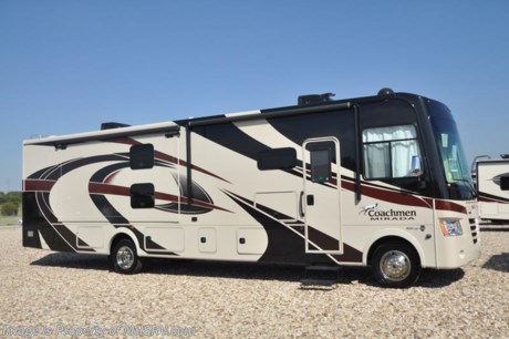 1-22-18 &lt;a href=&quot;http://www.mhsrv.com/coachmen-rv/&quot;&gt;&lt;img src=&quot;http://www.mhsrv.com/images/sold-coachmen.jpg&quot; width=&quot;383&quot; height=&quot;141&quot; border=&quot;0&quot;&gt;&lt;/a&gt;     MSRP $148,591 New 2018 Coachmen Mirada Model 35BH Bunk House. This RV measures approximately 36 feet 10 inches in length and features a bath &amp; 1/2, bunk beds that convert to wardrobe, hardwood cabinet doors and solid surface kitchen counter top. Additional options include exterior entertainment center, 32&quot; LCD galley overhead TV, dual 15K BTU A/Cs with heat pumps, power drop down loft, Stainless Steel Appliance Package and Travel Easy Roadside Assistance. A few standard features that help to set the Mirada apart include reclining/swivel pilot seats, solar privacy shades throughout, power windshield shade, flush mounted 3 burner range with oven, tile backsplash, glass door shower, Onan generator, automatic transfer switch for easy set-up, pass-thru storage, 3 camera monitoring system, automatic leveling jacks and much more. For more complete details on this unit and our entire inventory including brochures, window sticker, videos, photos, reviews &amp; testimonials as well as additional information about Motor Home Specialist and our manufacturers please visit us at MHSRV.com or call 800-335-6054. At Motor Home Specialist, we DO NOT charge any prep or orientation fees like you will find at other dealerships. All sale prices include a 200-point inspection, interior &amp; exterior wash, detail service and a fully automated high-pressure rain booth test and coach wash that is a standout service unlike that of any other in the industry. You will also receive a thorough coach orientation with an MHSRV technician, an RV Starter&#39;s kit, a night stay in our delivery park featuring landscaped and covered pads with full hook-ups and much more! Read Thousands upon Thousands of 5-Star Reviews at MHSRV.com and See What They Had to Say About Their Experience at Motor Home Specialist. WHY PAY MORE?... WHY SETTLE FOR LESS?