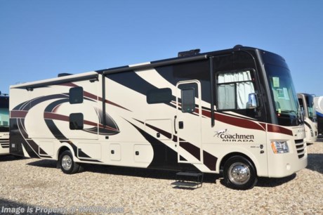 4-30-18 &lt;a href=&quot;http://www.mhsrv.com/coachmen-rv/&quot;&gt;&lt;img src=&quot;http://www.mhsrv.com/images/sold-coachmen.jpg&quot; width=&quot;383&quot; height=&quot;141&quot; border=&quot;0&quot;&gt;&lt;/a&gt;     MSRP $148,591 New 2018 Coachmen Mirada Model 35BH Bunk House. This RV measures approximately 36 feet 10 inches in length and features a bath &amp; 1/2, bunk beds that convert to wardrobe, hardwood cabinet doors and solid surface kitchen counter top. Additional options include exterior entertainment center, 32&quot; LCD galley overhead TV, dual 15K BTU A/Cs with heat pumps, power drop down loft, Stainless Steel Appliance Package and Travel Easy Roadside Assistance. A few standard features that help to set the Mirada apart include reclining/swivel pilot seats, solar privacy shades throughout, power windshield shade, flush mounted 3 burner range with oven, tile backsplash, glass door shower, Onan generator, automatic transfer switch for easy set-up, pass-thru storage, 3 camera monitoring system, automatic leveling jacks and much more. For more complete details on this unit and our entire inventory including brochures, window sticker, videos, photos, reviews &amp; testimonials as well as additional information about Motor Home Specialist and our manufacturers please visit us at MHSRV.com or call 800-335-6054. At Motor Home Specialist, we DO NOT charge any prep or orientation fees like you will find at other dealerships. All sale prices include a 200-point inspection, interior &amp; exterior wash, detail service and a fully automated high-pressure rain booth test and coach wash that is a standout service unlike that of any other in the industry. You will also receive a thorough coach orientation with an MHSRV technician, an RV Starter&#39;s kit, a night stay in our delivery park featuring landscaped and covered pads with full hook-ups and much more! Read Thousands upon Thousands of 5-Star Reviews at MHSRV.com and See What They Had to Say About Their Experience at Motor Home Specialist. WHY PAY MORE?... WHY SETTLE FOR LESS?