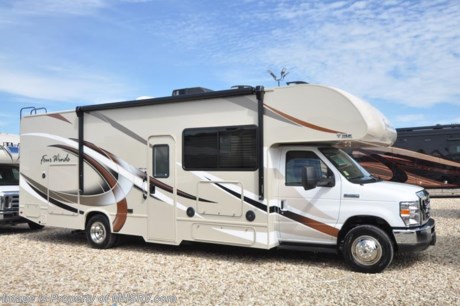 8-6-18 &lt;a href=&quot;http://www.mhsrv.com/thor-motor-coach/&quot;&gt;&lt;img src=&quot;http://www.mhsrv.com/images/sold-thor.jpg&quot; width=&quot;383&quot; height=&quot;141&quot; border=&quot;0&quot;&gt;&lt;/a&gt;     MSRP $111,270. The new 2018 Thor Motor Coach Four Winds Class C RV 29G model is approximately 29 feet 11 inches in length with a Ford E-450 chassis, Ford Triton V-10 engine, &amp; an 8,000-lb. trailer hitch. New features for 2018 include solar wiring prep, exterior lights on all storage compartments, interior step light into bedroom, lighted battery disconnect switch, stainless steel lav bowl, bathroom vanity height raised, new slide-out Fascia and more. Options include the beautiful HD-Max exterior color, bedroom TV, exterior TV, convection microwave, leatherette sofa, leatherette booth dinette, child safety tether, attic fan, cabover child safety net, upgraded A/C, exterior shower, second auxiliary batter, full automatic leveling jacks, heated remote exterior mirrors with side cameras, power driver’s seat, leatherette driver &amp; passenger chairs, cockpit carpet mat and dash applique. The Four Winds RV has an incredible list of standard features including heated tanks, power windows and locks, power patio awning with integrated LED lighting, roof ladder, in-dash media center AM/FM &amp; Bluetooth, oven, power vent in bath, skylight above shower, Onan generator, auto transfer switch, cab A/C, auxiliary battery (2 aux. batteries on 31 W model) and much more. For more complete details on this unit and our entire inventory including brochures, window sticker, videos, photos, reviews &amp; testimonials as well as additional information about Motor Home Specialist and our manufacturers please visit us at MHSRV.com or call 800-335-6054. At Motor Home Specialist, we DO NOT charge any prep or orientation fees like you will find at other dealerships. All sale prices include a 200-point inspection, interior &amp; exterior wash, detail service and a fully automated high-pressure rain booth test and coach wash that is a standout service unlike that of any other in the industry. You will also receive a thorough coach orientation with an MHSRV technician, an RV Starter&#39;s kit, a night stay in our delivery park featuring landscaped and covered pads with full hook-ups and much more! Read Thousands upon Thousands of 5-Star Reviews at MHSRV.com and See What They Had to Say About Their Experience at Motor Home Specialist. WHY PAY MORE?... WHY SETTLE FOR LESS?