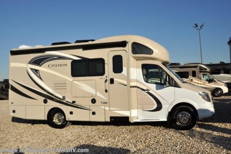 4-30-18 &lt;a href=&quot;http://www.mhsrv.com/thor-motor-coach/&quot;&gt;&lt;img src=&quot;http://www.mhsrv.com/images/sold-thor.jpg&quot; width=&quot;383&quot; height=&quot;141&quot; border=&quot;0&quot;&gt;&lt;/a&gt;  
MSRP $126,384. New 2018 Thor Motor Coach Chateau Citation Sprinter Diesel model 24SS is approximately 25 feet 1 inch in length with 2 slide-out rooms, Mercedes Benz 3500 chassis and a Mercedes V-6 diesel engine. New features for 2018 include a leather steering wheel with audio buttons, armless awning with light bar, Firefly Integrations Multiplex wiring control system, lighted battery disconnect switch, induction cooktop, kitchen countertop extension, exterior lights to all storage compartments and many more. Additional optional equipment includes the beautiful HD-Max exterior, attic fan in bedroom, upgraded A/C with heat pump, second auxiliary battery and holding tanks with heat pads. The new Chateau Citation also features power windows &amp; locks, keyless entry, power vent, back up camera, 3-point seat belts, driver &amp; passenger airbags, heated remote side mirrors, fiberglass running boards, hitch, roof ladder, outside shower, electric step &amp; much more. For more complete details on this unit and our entire inventory including brochures, window sticker, videos, photos, reviews &amp; testimonials as well as additional information about Motor Home Specialist and our manufacturers please visit us at MHSRV.com or call 800-335-6054. At Motor Home Specialist, we DO NOT charge any prep or orientation fees like you will find at other dealerships. All sale prices include a 200-point inspection, interior &amp; exterior wash, detail service and a fully automated high-pressure rain booth test and coach wash that is a standout service unlike that of any other in the industry. You will also receive a thorough coach orientation with an MHSRV technician, an RV Starter&#39;s kit, a night stay in our delivery park featuring landscaped and covered pads with full hook-ups and much more! Read Thousands upon Thousands of 5-Star Reviews at MHSRV.com and See What They Had to Say About Their Experience at Motor Home Specialist. WHY PAY MORE?... WHY SETTLE FOR LESS?
