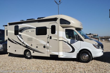 4-20-18 &lt;a href=&quot;http://www.mhsrv.com/thor-motor-coach/&quot;&gt;&lt;img src=&quot;http://www.mhsrv.com/images/sold-thor.jpg&quot; width=&quot;383&quot; height=&quot;141&quot; border=&quot;0&quot;&gt;&lt;/a&gt;  
MSRP $126,601. New 2018 Thor Motor Coach Chateau Citation Sprinter Diesel model 24SR is approximately 25 feet 7 inch in length with 2 slide-out rooms, Mercedes Benz 3500 chassis and a Mercedes V-6 diesel engine. New features for 2018 include a leather steering wheel with audio buttons, armless awning with light bar, Firefly Integrations Multiplex wiring control system, lighted battery disconnect switch, induction cooktop, kitchen countertop extension, exterior lights to all storage compartments and many more. Additional optional equipment includes the beautiful HD-Max exterior, attic fan in bedroom, A/C with heat pump, second auxiliary battery and electric stabilizing system. The new Chateau Citation also features power windows &amp; locks, keyless entry, power vent, back up camera, 3-point seat belts, driver &amp; passenger airbags, heated remote side mirrors, fiberglass running boards, hitch, roof ladder, outside shower, electric step &amp; much more. For more complete details on this unit and our entire inventory including brochures, window sticker, videos, photos, reviews &amp; testimonials as well as additional information about Motor Home Specialist and our manufacturers please visit us at MHSRV.com or call 800-335-6054. At Motor Home Specialist, we DO NOT charge any prep or orientation fees like you will find at other dealerships. All sale prices include a 200-point inspection, interior &amp; exterior wash, detail service and a fully automated high-pressure rain booth test and coach wash that is a standout service unlike that of any other in the industry. You will also receive a thorough coach orientation with an MHSRV technician, an RV Starter&#39;s kit, a night stay in our delivery park featuring landscaped and covered pads with full hook-ups and much more! Read Thousands upon Thousands of 5-Star Reviews at MHSRV.com and See What They Had to Say About Their Experience at Motor Home Specialist. WHY PAY MORE?... WHY SETTLE FOR LESS?