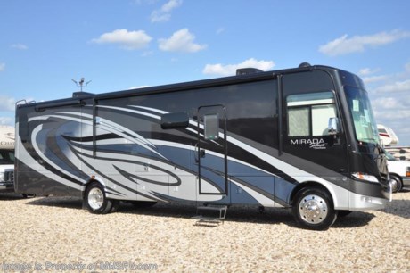 1-2-18 &lt;a href=&quot;http://www.mhsrv.com/coachmen-rv/&quot;&gt;&lt;img src=&quot;http://www.mhsrv.com/images/sold-coachmen.jpg&quot; width=&quot;383&quot; height=&quot;141&quot; border=&quot;0&quot; /&gt;&lt;/a&gt;   MSRP $188,161. All-New 2018 Coachmen Mirada Select 37LS RV with 2 slides, L shaped sofa and fireplace. This beautiful RV features the Stainless Appliance Package which features a stainless residential refrigerator, stainless range and oven, 1000 watt inverter with (2) 6 volt batteries and automatic generator start. Additional options include the beautiful full body paint exterior with Diamond Shield paint protection, salon drop down bunk, (2) 15K BTU A/Cs with heat pumps, cockpit mounted TV, stack washer/dryer, in-motion satellite and Travel Easy Roadside Assistance. The Mirada Select boasts an impressive list of standard features that further set it apart including a 6-way power driver&#39;s seat, solar privacy shades throughout, self closing ball bearing drawer guides throughout, solid surface galley countertop, stainless steel double bowl kitchen sink, glass tile backsplash, whole coach water filtration system, LED interior ceiling lighting and much more. For more complete details on this unit and our entire inventory including brochures, window sticker, videos, photos, reviews &amp; testimonials as well as additional information about Motor Home Specialist and our manufacturers please visit us at MHSRV.com or call 800-335-6054. At Motor Home Specialist, we DO NOT charge any prep or orientation fees like you will find at other dealerships. All sale prices include a 200-point inspection, interior &amp; exterior wash, detail service and a fully automated high-pressure rain booth test and coach wash that is a standout service unlike that of any other in the industry. You will also receive a thorough coach orientation with an MHSRV technician, an RV Starter&#39;s kit, a night stay in our delivery park featuring landscaped and covered pads with full hook-ups and much more! Read Thousands upon Thousands of 5-Star Reviews at MHSRV.com and See What They Had to Say About Their Experience at Motor Home Specialist. WHY PAY MORE?... WHY SETTLE FOR LESS?  