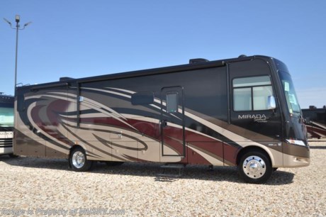 2-5-18 &lt;a href=&quot;http://www.mhsrv.com/coachmen-rv/&quot;&gt;&lt;img src=&quot;http://www.mhsrv.com/images/sold-coachmen.jpg&quot; width=&quot;383&quot; height=&quot;141&quot; border=&quot;0&quot;&gt;&lt;/a&gt;    MSRP $188,161. All-New 2018 Coachmen Mirada Select 37LS RV with 2 slides, L shaped sofa and fireplace. This beautiful RV features the Stainless Appliance Package which features a stainless residential refrigerator, stainless range and oven, 1000 watt inverter with (2) 6 volt batteries and automatic generator start. Additional options include the beautiful full body paint exterior with Diamond Shield paint protection, salon drop down bunk, (2) 15K BTU A/Cs with heat pumps, cockpit mounted TV, stack washer/dryer, in-motion satellite and Travel Easy Roadside Assistance. The Mirada Select boasts an impressive list of standard features that further set it apart including a 6-way power driver&#39;s seat, solar privacy shades throughout, self closing ball bearing drawer guides throughout, solid surface galley countertop, stainless steel double bowl kitchen sink, glass tile backsplash, whole coach water filtration system, LED interior ceiling lighting and much more. For more complete details on this unit and our entire inventory including brochures, window sticker, videos, photos, reviews &amp; testimonials as well as additional information about Motor Home Specialist and our manufacturers please visit us at MHSRV.com or call 800-335-6054. At Motor Home Specialist, we DO NOT charge any prep or orientation fees like you will find at other dealerships. All sale prices include a 200-point inspection, interior &amp; exterior wash, detail service and a fully automated high-pressure rain booth test and coach wash that is a standout service unlike that of any other in the industry. You will also receive a thorough coach orientation with an MHSRV technician, an RV Starter&#39;s kit, a night stay in our delivery park featuring landscaped and covered pads with full hook-ups and much more! Read Thousands upon Thousands of 5-Star Reviews at MHSRV.com and See What They Had to Say About Their Experience at Motor Home Specialist. WHY PAY MORE?... WHY SETTLE FOR LESS? 