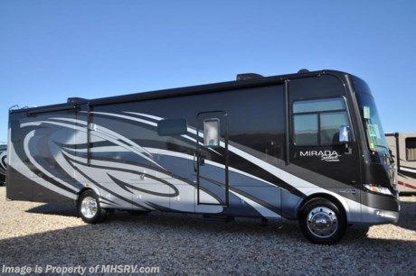 1-22-18 &lt;a href=&quot;http://www.mhsrv.com/coachmen-rv/&quot;&gt;&lt;img src=&quot;http://www.mhsrv.com/images/sold-coachmen.jpg&quot; width=&quot;383&quot; height=&quot;141&quot; border=&quot;0&quot;&gt;&lt;/a&gt;  MSRP $191,011. All-New 2018 Coachmen Mirada Select 37TB 2 Full Baths RV with 2 slides, residential fridge and fireplace. This beautiful RV features the Stainless Appliance Package which features a stainless residential refrigerator, stainless range and oven, 1000 watt inverter with (2) 6 volt batteries and automatic generator start. Additional options include the beautiful full body paint exterior with Diamond Shield paint protection, salon drop down bunk, (2) 15K BTU A/Cs with heat pumps, stack washer/dryer, in-motion satellite and Travel Easy Roadside Assistance. The Mirada Select boasts an impressive list of standard features that further set it apart including a 6-way power driver&#39;s seat, solar privacy shades throughout, self closing ball bearing drawer guides throughout, solid surface galley countertop, stainless steel double bowl kitchen sink, glass tile backsplash, whole coach water filtration system, LED interior ceiling lighting and much more. For more complete details on this unit and our entire inventory including brochures, window sticker, videos, photos, reviews &amp; testimonials as well as additional information about Motor Home Specialist and our manufacturers please visit us at MHSRV.com or call 800-335-6054. At Motor Home Specialist, we DO NOT charge any prep or orientation fees like you will find at other dealerships. All sale prices include a 200-point inspection, interior &amp; exterior wash, detail service and a fully automated high-pressure rain booth test and coach wash that is a standout service unlike that of any other in the industry. You will also receive a thorough coach orientation with an MHSRV technician, an RV Starter&#39;s kit, a night stay in our delivery park featuring landscaped and covered pads with full hook-ups and much more! Read Thousands upon Thousands of 5-Star Reviews at MHSRV.com and See What They Had to Say About Their Experience at Motor Home Specialist. WHY PAY MORE?... WHY SETTLE FOR LESS?
