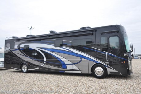 1-8-18 &lt;a href=&quot;http://www.mhsrv.com/thor-motor-coach/&quot;&gt;&lt;img src=&quot;http://www.mhsrv.com/images/sold-thor.jpg&quot; width=&quot;383&quot; height=&quot;141&quot; border=&quot;0&quot;&gt;&lt;/a&gt; MSRP $293,860. The New 2018 Thor Motor Coach Aria Diesel Pusher Model 3901 bath &amp; &#189; is approximately 39 feet 11 inches in length and features (3) slide-out rooms, bath &amp; 1/2, king size Tilt-A-View inclining bed, large LED HDTV over the fireplace, stainless steel residential refrigerator, solid surface counter tops, stack washer/dryer and (2) ducted 15,000 BTU A/Cs with heat pumps. New features for 2018 include a Axxera radio with GPS, Carefree Latitude legless awning with Fixguard weather wrap, wood framed wardrobe doors and an upgraded Skim Buff paint exterior. The Aria is powered by a Cummins 360HP diesel engine, Freightliner XC-R raised rail chassis Allison automatic transmission Air-Ride suspension and automatic leveling jacks with touch pad controls. For more complete details on this unit and our entire inventory including brochures, window sticker, videos, photos, reviews &amp; testimonials as well as additional information about Motor Home Specialist and our manufacturers please visit us at MHSRV.com or call 800-335-6054. At Motor Home Specialist, we DO NOT charge any prep or orientation fees like you will find at other dealerships. All sale prices include a 200-point inspection, interior &amp; exterior wash, detail service and a fully automated high-pressure rain booth test and coach wash that is a standout service unlike that of any other in the industry. You will also receive a thorough coach orientation with an MHSRV technician, an RV Starter&#39;s kit, a night stay in our delivery park featuring landscaped and covered pads with full hook-ups and much more! Read Thousands upon Thousands of 5-Star Reviews at MHSRV.com and See What They Had to Say About Their Experience at Motor Home Specialist. WHY PAY MORE?... WHY SETTLE FOR LESS?