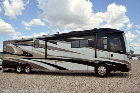 9/13/17 &lt;a href=&quot;http://www.mhsrv.com/winnebago-rvs/&quot;&gt;&lt;img src=&quot;http://www.mhsrv.com/images/sold-winnebago.jpg&quot; width=&quot;383&quot; height=&quot;141&quot; border=&quot;0&quot; /&gt;&lt;/a&gt; Used Winnebago RV for Sale- 2013 Winnebago Tour 42QD Bath &amp; 1/2 with 3 slides and 34,731 miles. This all-electric RV is approximately 42 feet 8 inches in length and features a Cummins 450HP engine, Freightliner chassis with IFS and tag axle, 2-stage engine brake, tilt/telescoping smart wheel, power privacy shades, power mirrors with heat, GPS, power pedals, power step well cover, 10KW Onan generator with AGS on a power slide, power patio and door awning, window awning, slide-out room toppers, Aqua Hot, 50 amp power cord reel, pass-thru storage with side swing baggage doors, exterior freezer, full length slide-out cargo tray, aluminum wheels, clear front paint mask, docking lights, black tank rinsing system, water filtration system, power water hose reel, exterior shower, gravel shield, fiberglass roof with ladder, solar panel, 15K lb. hitch, automatic hydraulic leveling system, 3 camera monitoring system, exterior entertainment center, inverter, tile floors, soft touch ceilings, dual pane windows, solar/black-out shades, power roof vent, ceiling fan, decorative ceiling features, fireplace, pull out kitchen counter, convection microwave, 2 burner electric flat top range, dishwasher, solid surface counter, sink covers, residential fridge, central vacuum, stack washer/dryer, glass door shower with seat, king size bed, 3 flat panel TV&#39;s, 3 ducted A/Cs, 2 heat pumps and much more. For additional information and photos please visit Motor Home Specialist at www.MHSRV.com or call 800-335-6054.