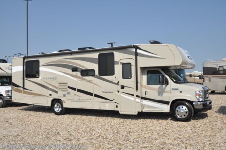 /TX 10-17-17 &lt;a href=&quot;http://www.mhsrv.com/coachmen-rv/&quot;&gt;&lt;img src=&quot;http://www.mhsrv.com/images/sold-coachmen.jpg&quot; width=&quot;383&quot; height=&quot;141&quot; border=&quot;0&quot; /&gt;&lt;/a&gt;
MSRP $114,921. New 2018 Coachmen Leprechaun Model 319MB. This Luxury Class C RV measures approximately 32 feet 11 inches in length and is powered by a Ford Triton V-10 engine and E-450 Super Duty chassis. This beautiful RV includes the Leprechaun Banner Edition which features tinted windows, rear ladder, upgraded sofa, child safety net and ladder (N/A with front entertainment center), Bluetooth AM/FM/CD monitoring &amp; back up camera, power awning, LED exterior &amp; interior lighting, pop-up power tower, 50 gallon fresh water tank, 5K lb. hitch &amp; wire, slide out awning, glass shower door, Onan generator, 80&quot; long bed, night shades, roller bearing drawer glides, Travel Easy Roadside Assistance &amp; Azdel composite sidewalls. driver and passenger swivel seats, electric fireplace, molded front cap, air assist system, upgraded A/C with heat pump, exterior windshield cover, aluminum rims, hydraulic leveling jacks, spare tire as well as an exterior camp table, sink and refrigerator. This amazing class C also features the Leprechaun Luxury package that includes side view cameras, driver &amp; passenger leatherette seat covers, heated &amp; remote mirrors, convection microwave, wood grain dash applique, upgraded Mattress, 6 gallon gas/electric water heater, dual coach batteries, cab-over &amp; bedroom power vent fan and heated tank pads. For more complete details on this unit including brochures, window sticker, videos, photos, reviews &amp; testimonials as well as additional information about Motor Home Specialist and our manufacturers please visit us at MHSRV .com or call 800-335-6054. At Motor Home Specialist we DO NOT charge any prep or orientation fees like you will find at other dealerships. All sale prices include a 200 point inspection, interior &amp; exterior wash, detail service and the only dealer performed and fully automated high pressure rain booth test in the industry. You will also receive a thorough coach orientation with an MHSRV technician, an RV Starter&#39;s kit, a night stay in our delivery park featuring landscaped and covered pads with full hook-ups and much more! Read Thousands of Testimonials at MHSRV.com and See What They Had to Say About Their Experience at Motor Home Specialist. WHY PAY MORE?... WHY SETTLE FOR LESS?
