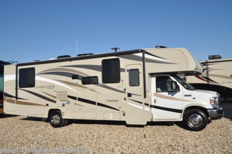 7-30-18 &lt;a href=&quot;http://www.mhsrv.com/coachmen-rv/&quot;&gt;&lt;img src=&quot;http://www.mhsrv.com/images/sold-coachmen.jpg&quot; width=&quot;383&quot; height=&quot;141&quot; border=&quot;0&quot;&gt;&lt;/a&gt;  MSRP $113,005. New 2018 Coachmen Leprechaun Model 319MB. This Luxury Class C RV measures approximately 32 feet 11 inches in length and is powered by a Ford Triton V-10 engine and E-450 Super Duty chassis. This beautiful RV includes the Leprechaun Banner Edition which features tinted windows, rear ladder, upgraded sofa, child safety net and ladder (N/A with front entertainment center), Bluetooth AM/FM/CD monitoring &amp; back up camera, power awning, LED exterior &amp; interior lighting, pop-up power tower, 50 gallon fresh water tank, 5K lb. hitch &amp; wire, slide out awning, glass shower door, Onan generator, 80&quot; long bed, night shades, roller bearing drawer glides, Travel Easy Roadside Assistance &amp; Azdel composite sidewalls. Additional options include back up camera &amp; monitor, large LED TV on lift, exterior entertainment center, driver and passenger swivel seats, cockpit folding table, molded front cap, air assist system, upgraded A/C with heat pump, exterior windshield cover, hydraulic leveling jacks and a spare tire. This amazing class C also features the Leprechaun Luxury package that includes side view cameras, driver &amp; passenger leatherette seat covers, heated &amp; remote mirrors, convection microwave, wood grain dash applique, upgraded Mattress, 6 gallon gas/electric water heater, dual coach batteries, cab-over &amp; bedroom power vent fan and heated tank pads. For more complete details on this unit and our entire inventory including brochures, window sticker, videos, photos, reviews &amp; testimonials as well as additional information about Motor Home Specialist and our manufacturers please visit us at MHSRV.com or call 800-335-6054. At Motor Home Specialist, we DO NOT charge any prep or orientation fees like you will find at other dealerships. All sale prices include a 200-point inspection, interior &amp; exterior wash, detail service and a fully automated high-pressure rain booth test and coach wash that is a standout service unlike that of any other in the industry. You will also receive a thorough coach orientation with an MHSRV technician, an RV Starter&#39;s kit, a night stay in our delivery park featuring landscaped and covered pads with full hook-ups and much more! Read Thousands upon Thousands of 5-Star Reviews at MHSRV.com and See What They Had to Say About Their Experience at Motor Home Specialist. WHY PAY MORE?... WHY SETTLE FOR LESS?